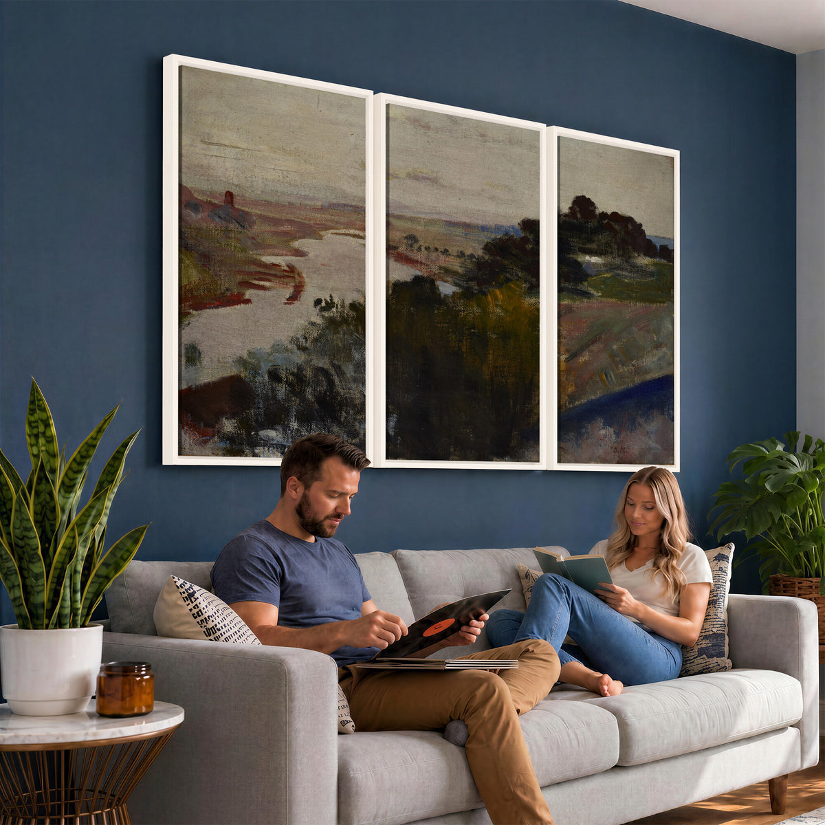55507874-_Poster-30x20 - Jacek Malczewski Landscape at the Vistula Wall Art Canvas Print