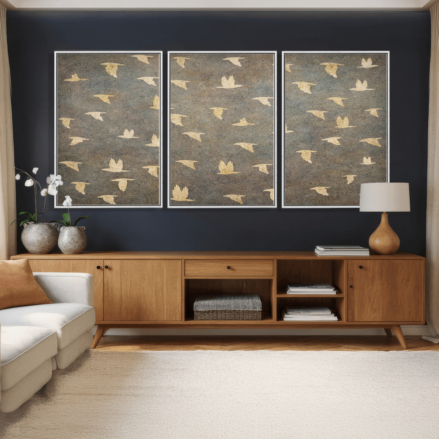 20532514-MGV-CV-36X24 - Abstract Birds Wall Art Canvas Print