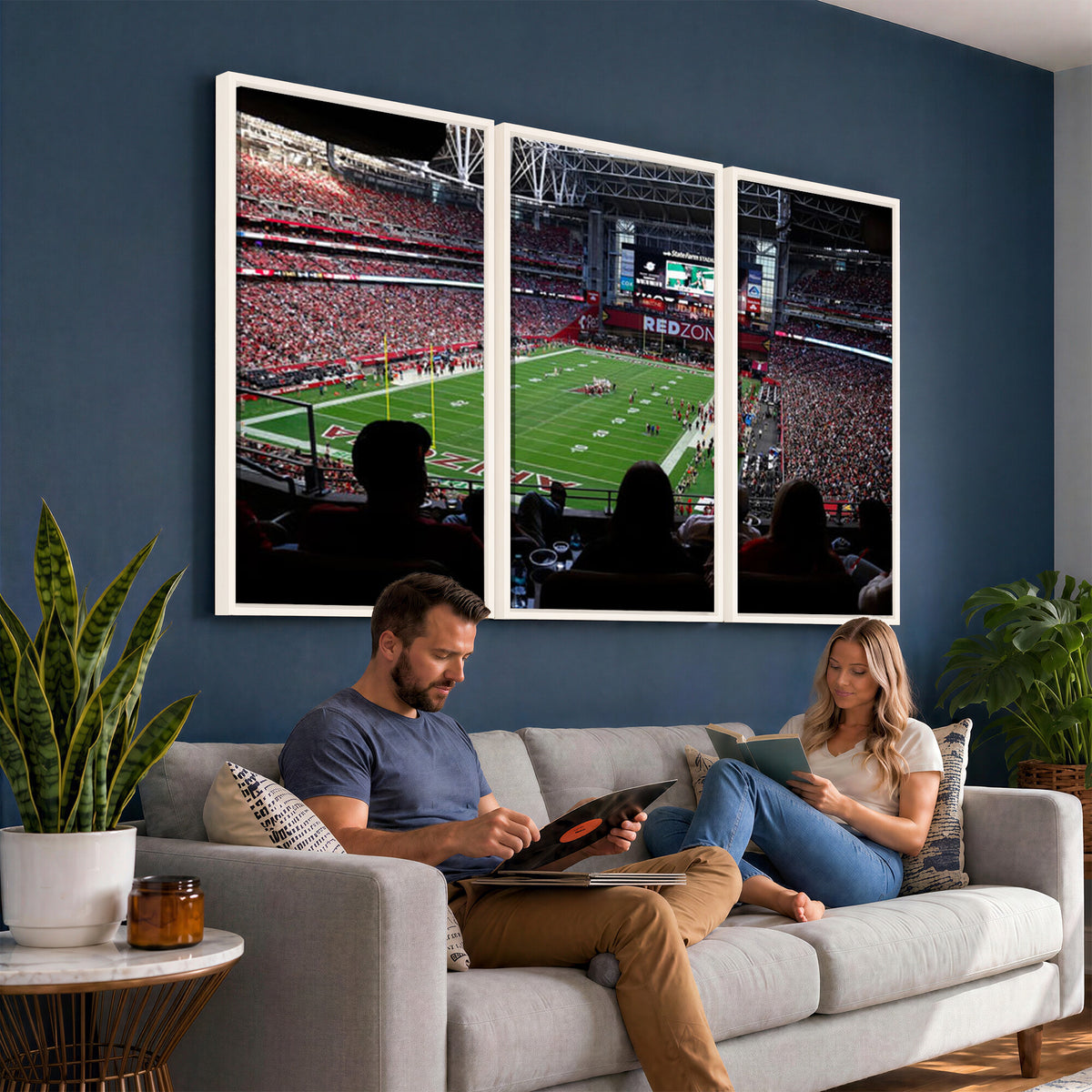 84196298-MGV-CV-36X24 - State Farm Stadium Canvas Wall Art, Arizona Cardinals Football Stadium Print, Glendale NFL Arena Photography Artwork