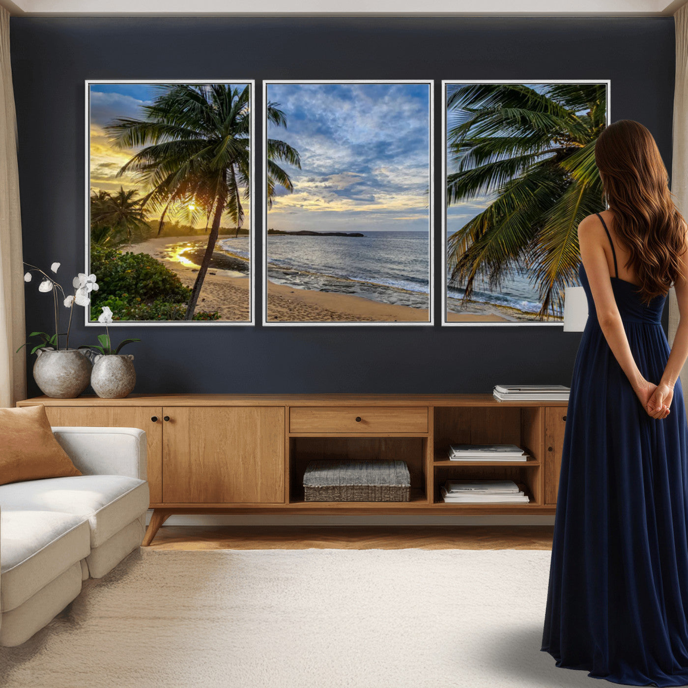 40002010-MGV-CV-36X24 - Mar Chiquita Beach Puerto Rico Canvas Wall Art, Manati Caribbean Coastal Photography Print, Tropical Ocean Sunset Decor