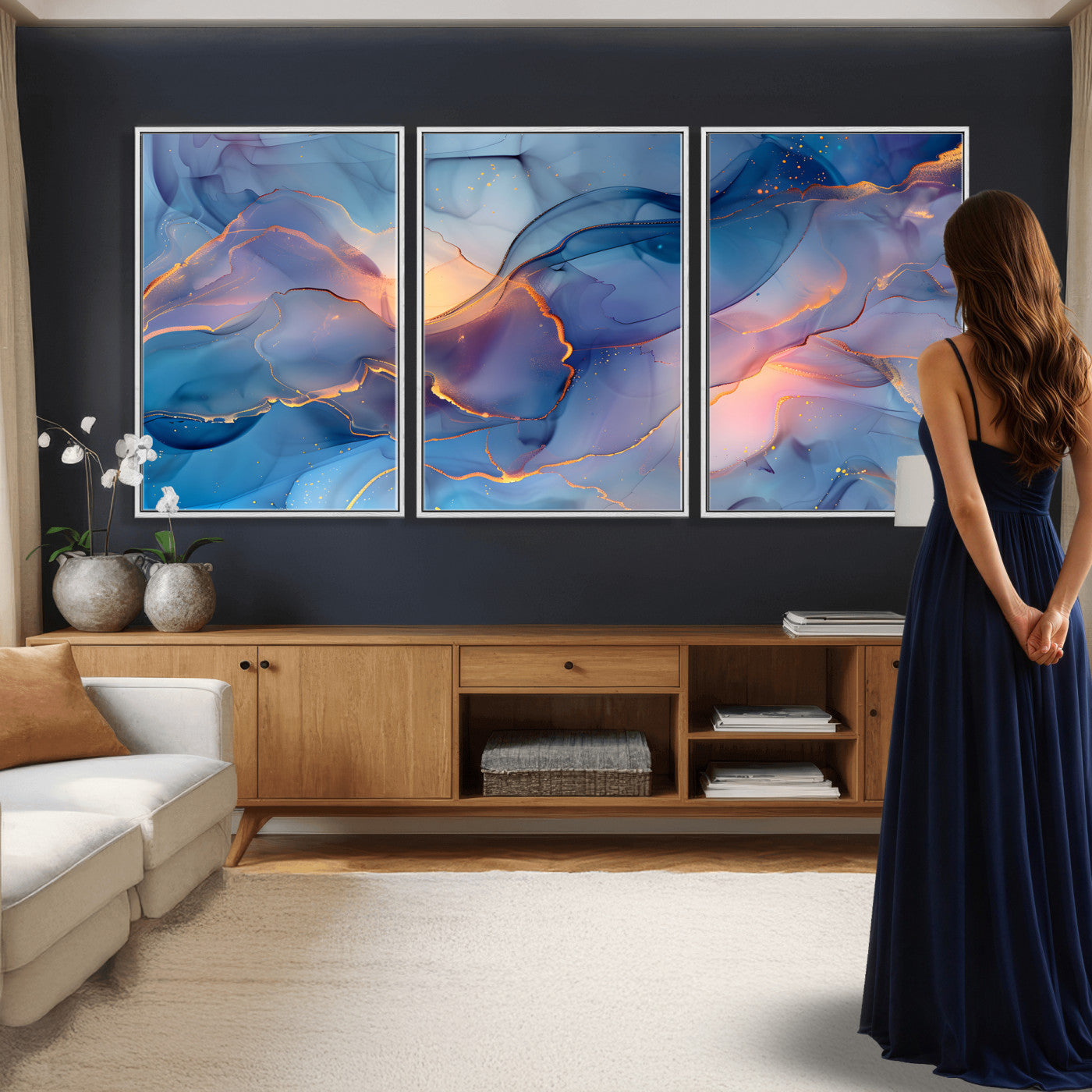 13710509-MGV-CV-36X24 - Colorful Abstract Canvas Wall Art Print, Vibrant Popup Color Art Print