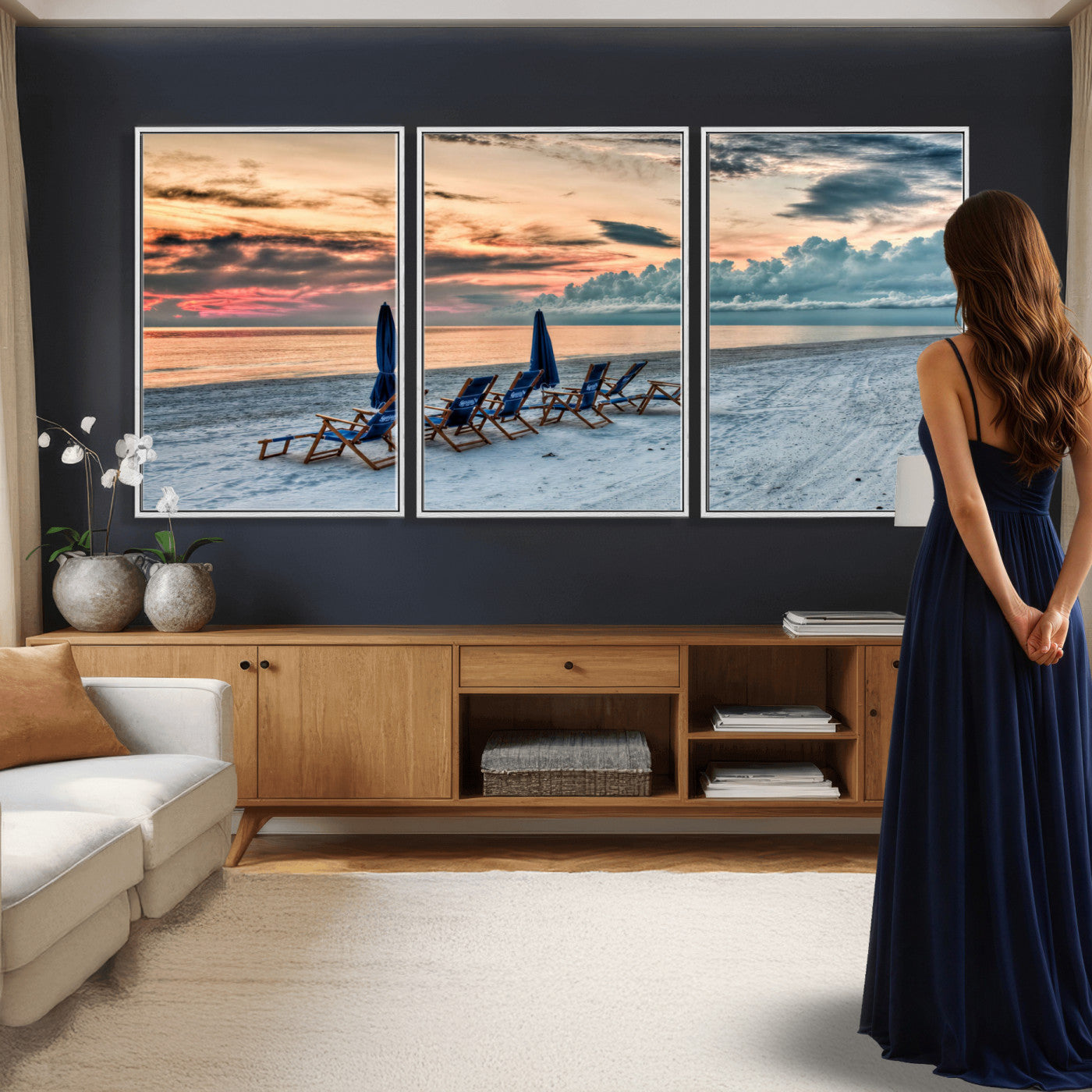 17237006-MGV-CV-36X24 - Serene Gulf Solitude Wall Art Canvas Print