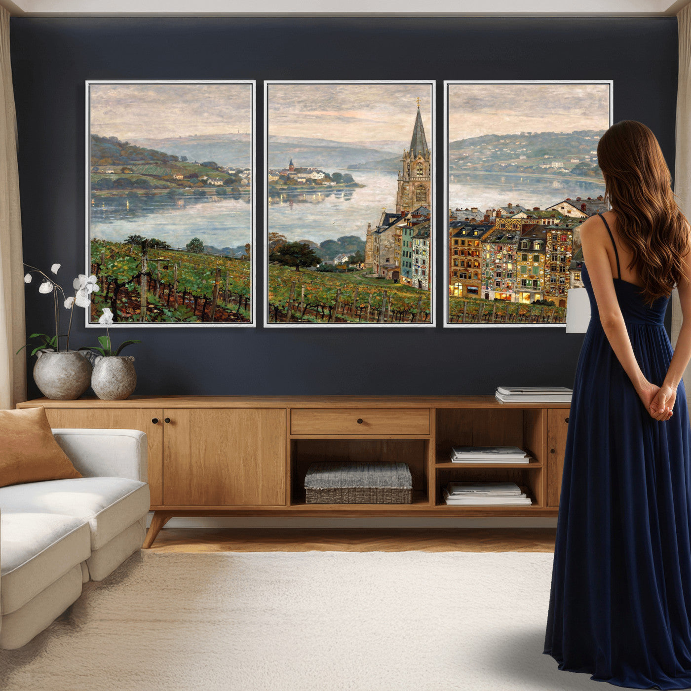 62626662-MGV-CV-36X24 - Mosel City Mosel River by Nicolai Astudin Wall Art Canvas Print