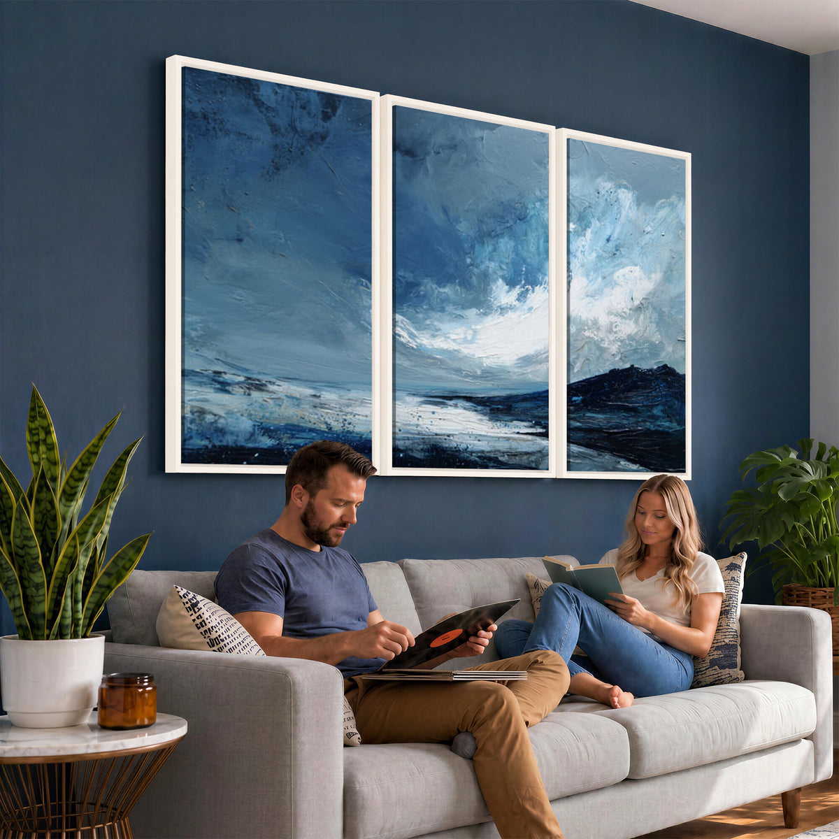 66685630-MGV-CV-36X24 - Extra Large Abstract Wall Art Canvas Print