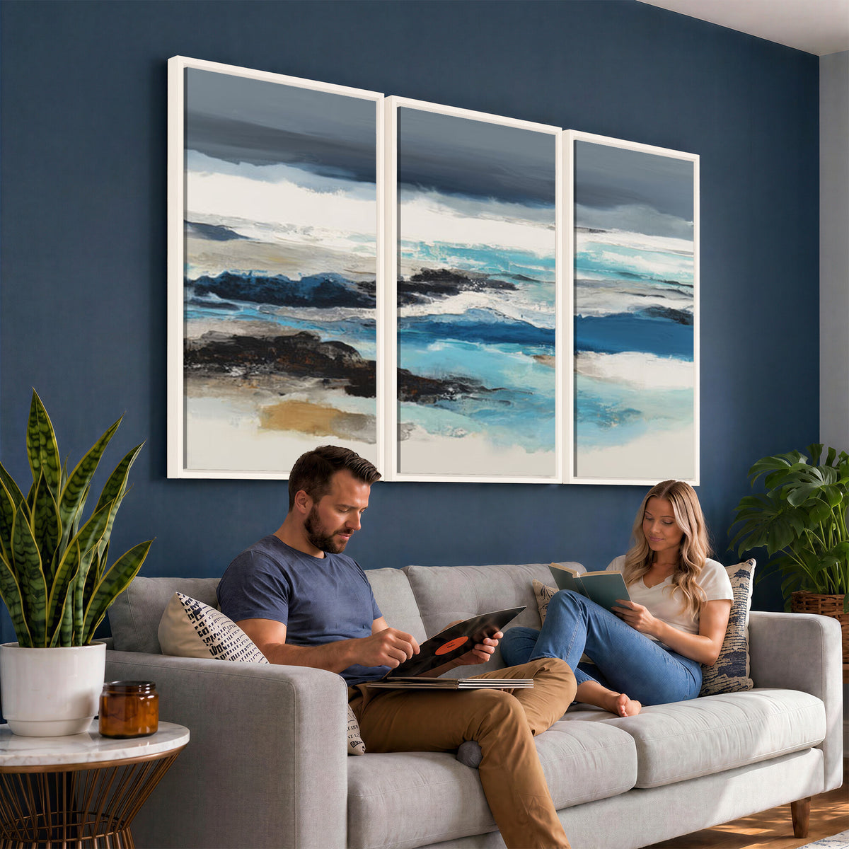 53645131-MGV-CV-36X24 - Extra Large Abstract Wall Art Canvas Print