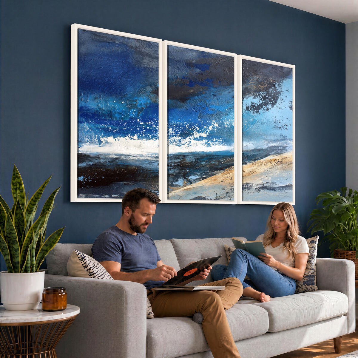 72157369-MGV-CV-36X24 - Extra Large Abstract Wall Art Canvas Print