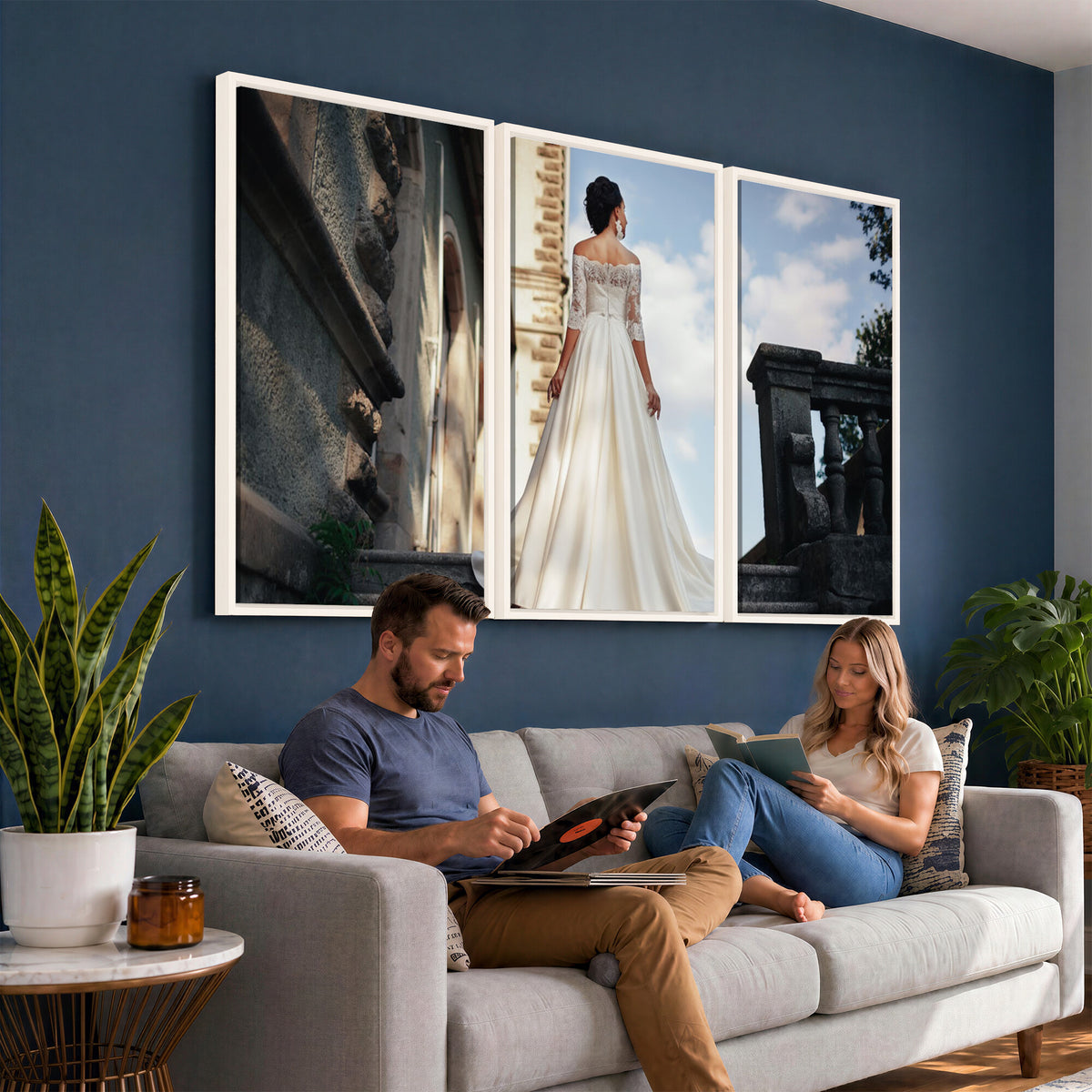 80645701D-MGV-CV-60X30-3P - Custom Canvas Print, Personalized Photo Wall Art, Unique Picture Design 3 Panel Set
