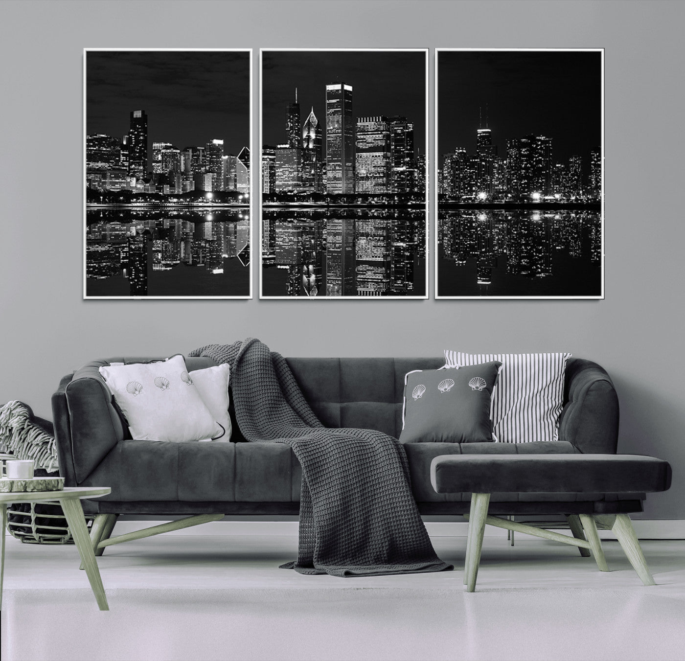 15050-MGV-FC-60X30-3P_White-Chicago Wall Art Canvas Print