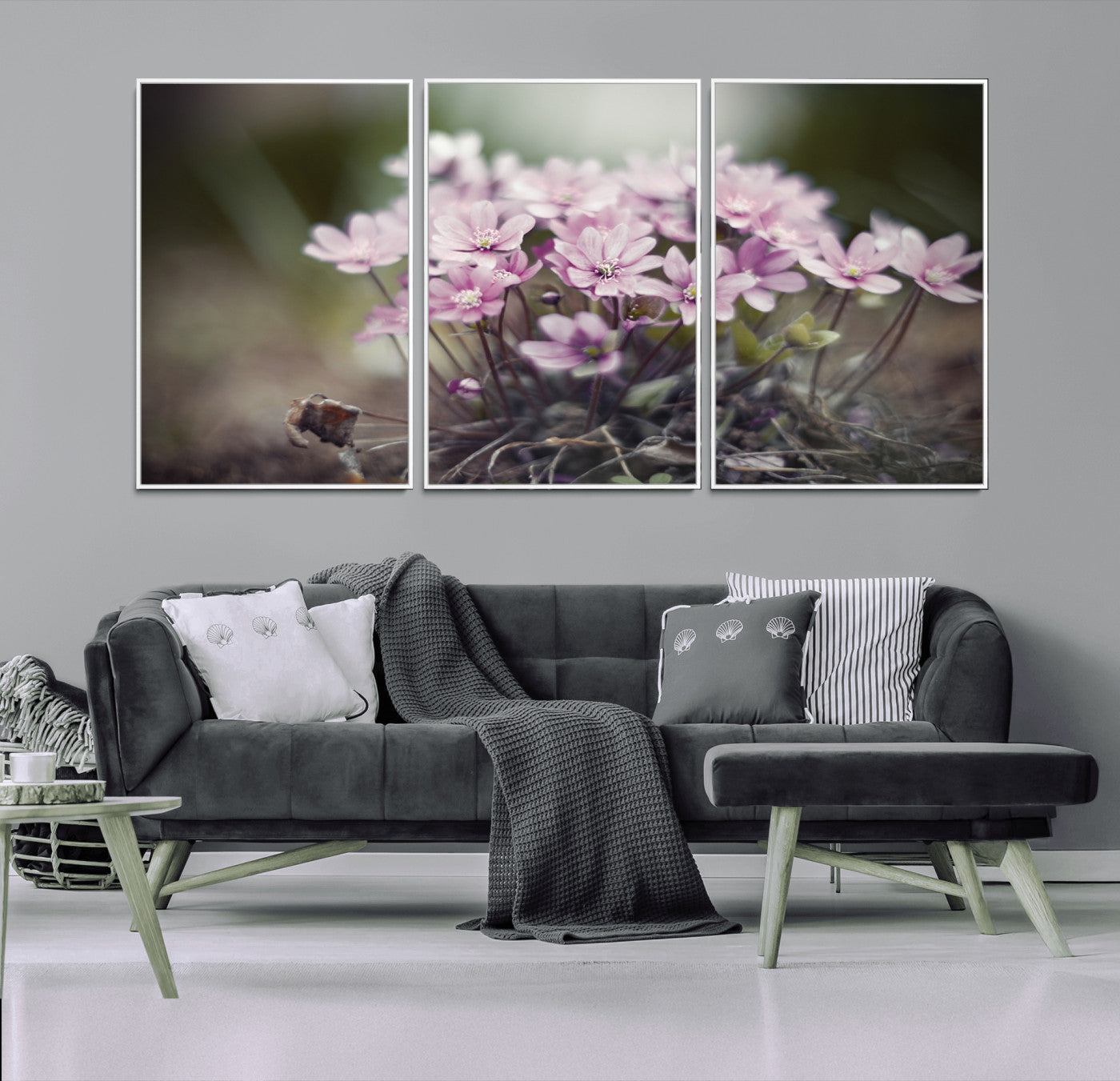 -Pink Wild Flower Canvas Print