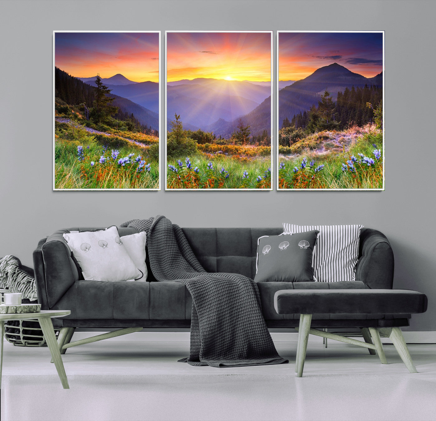 46010-MGV-FC-60X30-3P_White-Mountain and Spring Wall Art Canvas Print