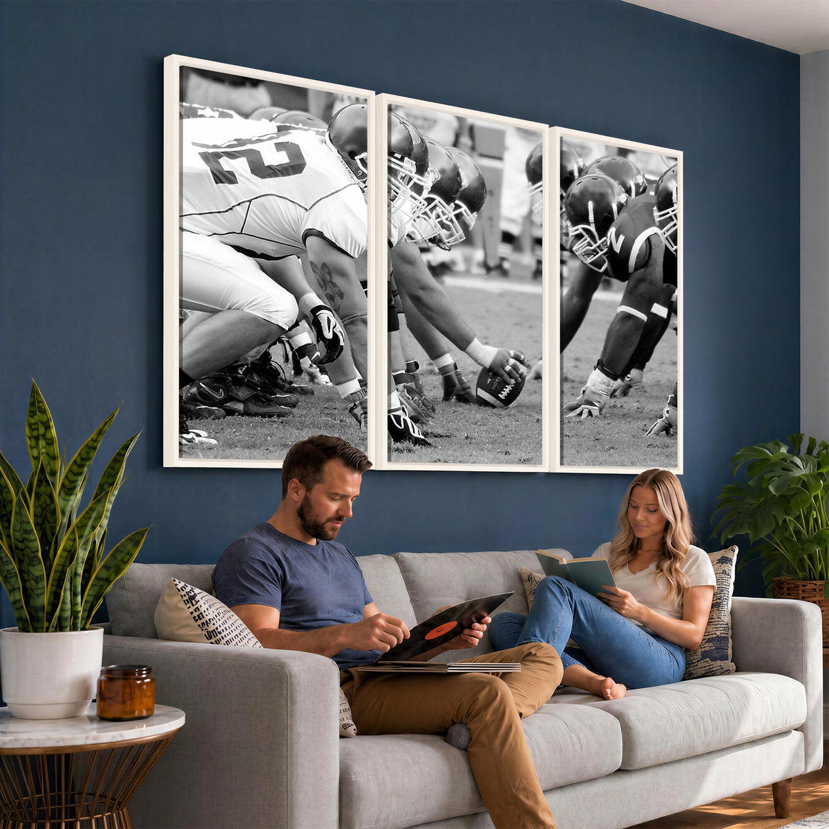 97432-MGV-CV-36X24 - American Football Player Wall Art Canvas Print