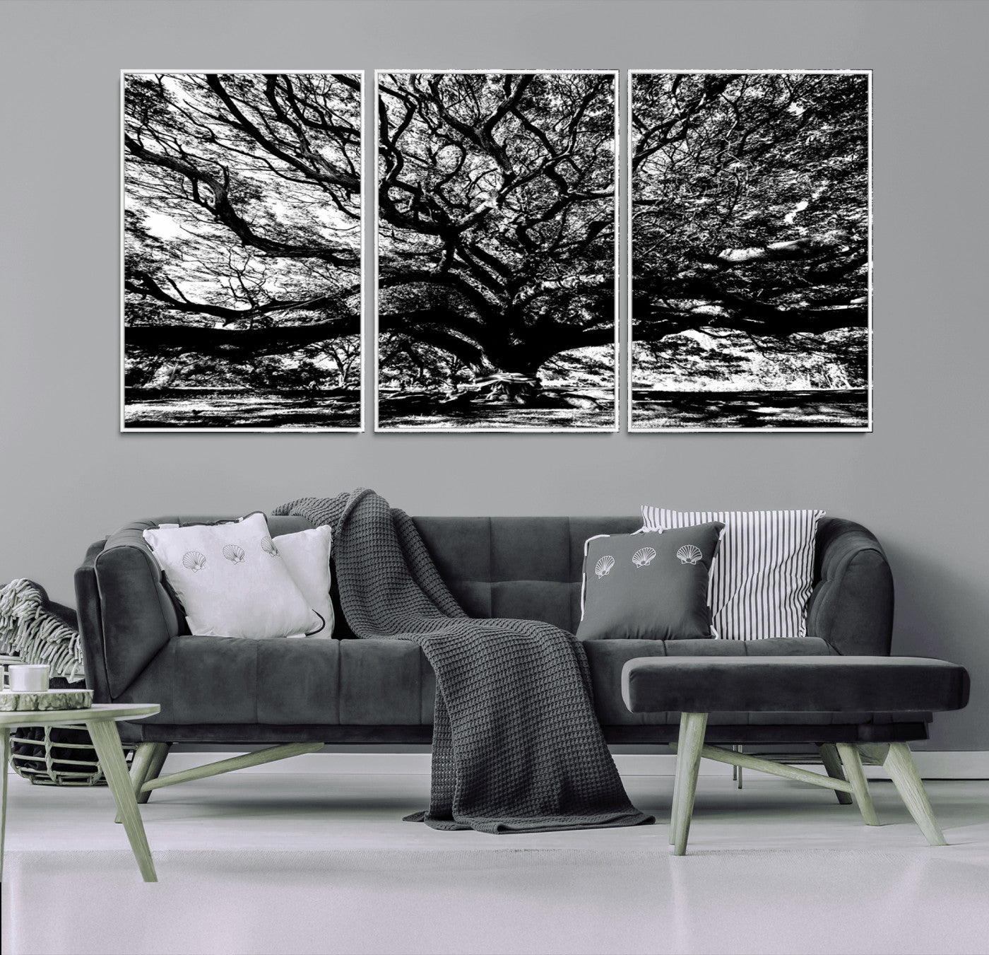 MGV-FC-60X30-3P - Mighty Angel Oak Wall Art | Angel Oak Tree Art Print