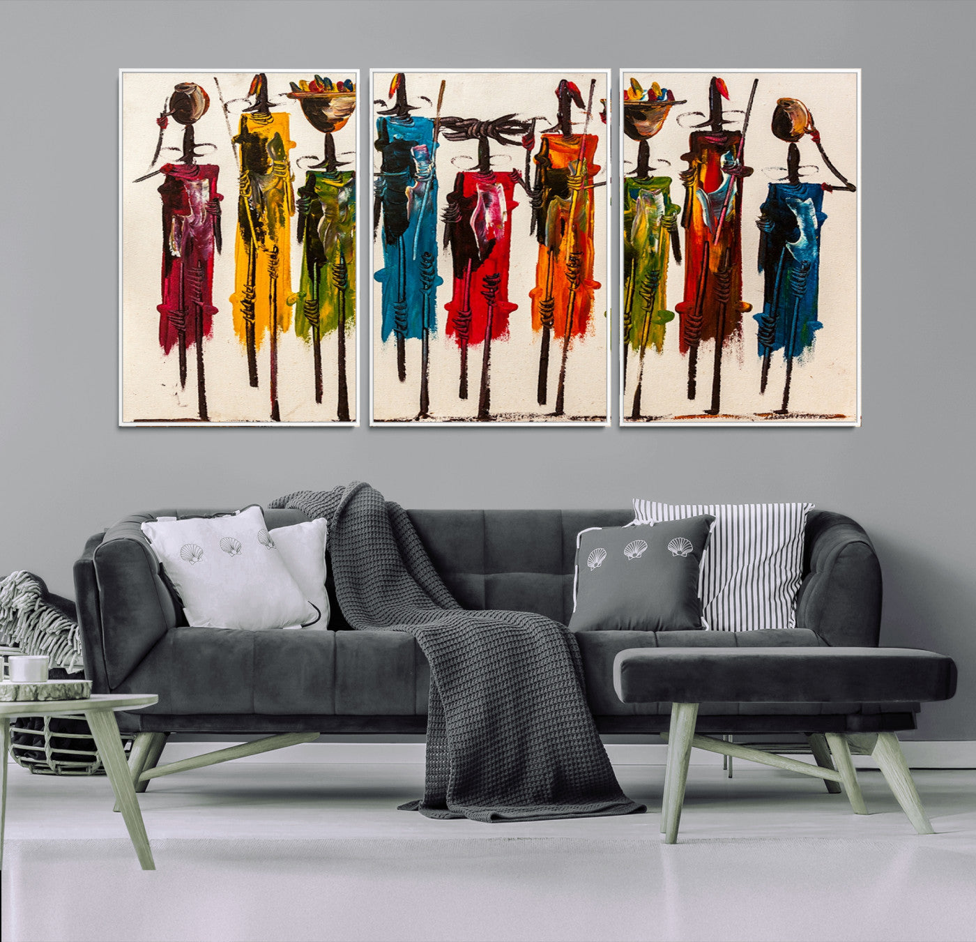 91926-MGV-CV-36X24-Abstract African Women Wall Art Canvas Print