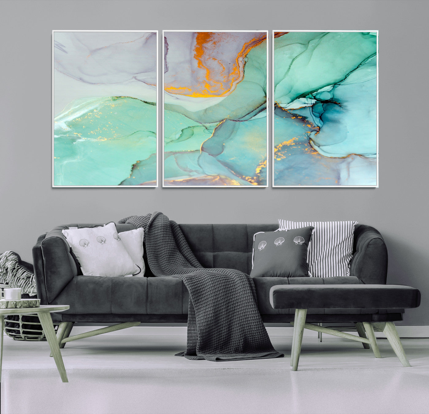 36934-MGV-CV-36X24-Colorful Marble Fluid Effect Canvas Wall Art Print