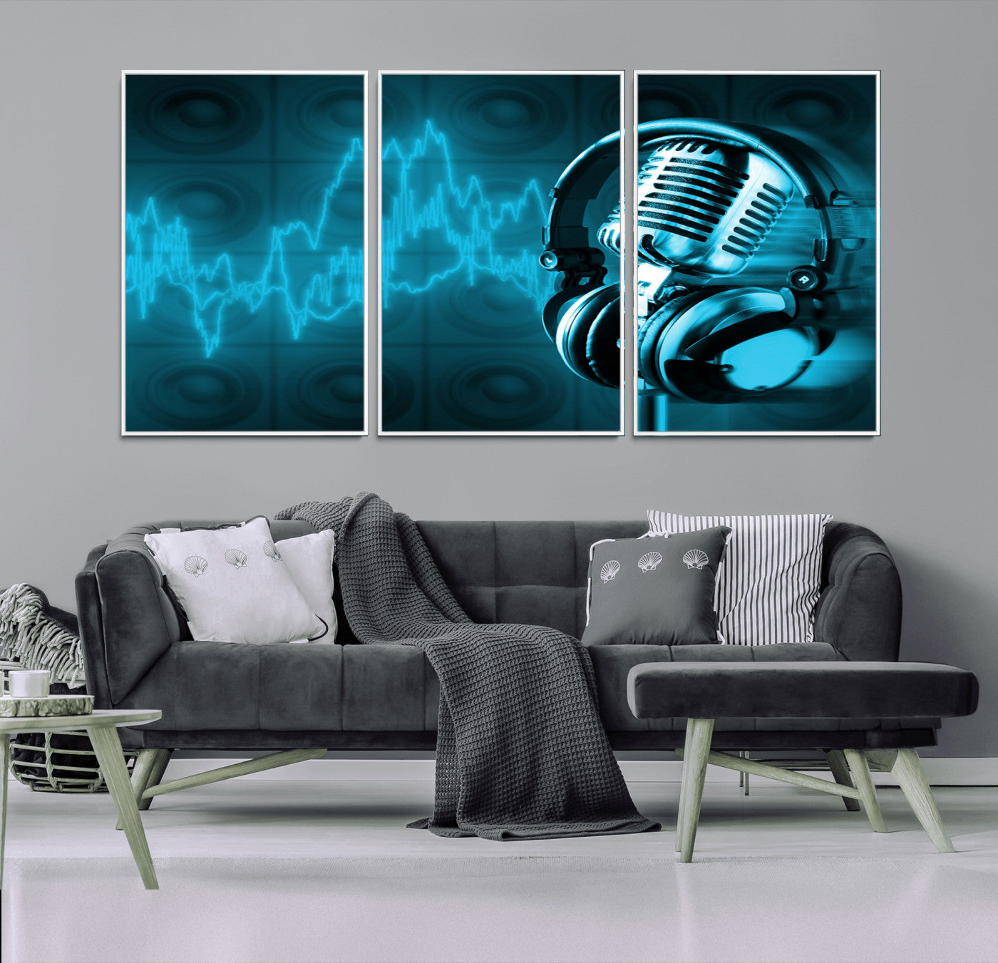 42329-MGV-CV-36X24-Music and Microphone Wall Art Canvas Print