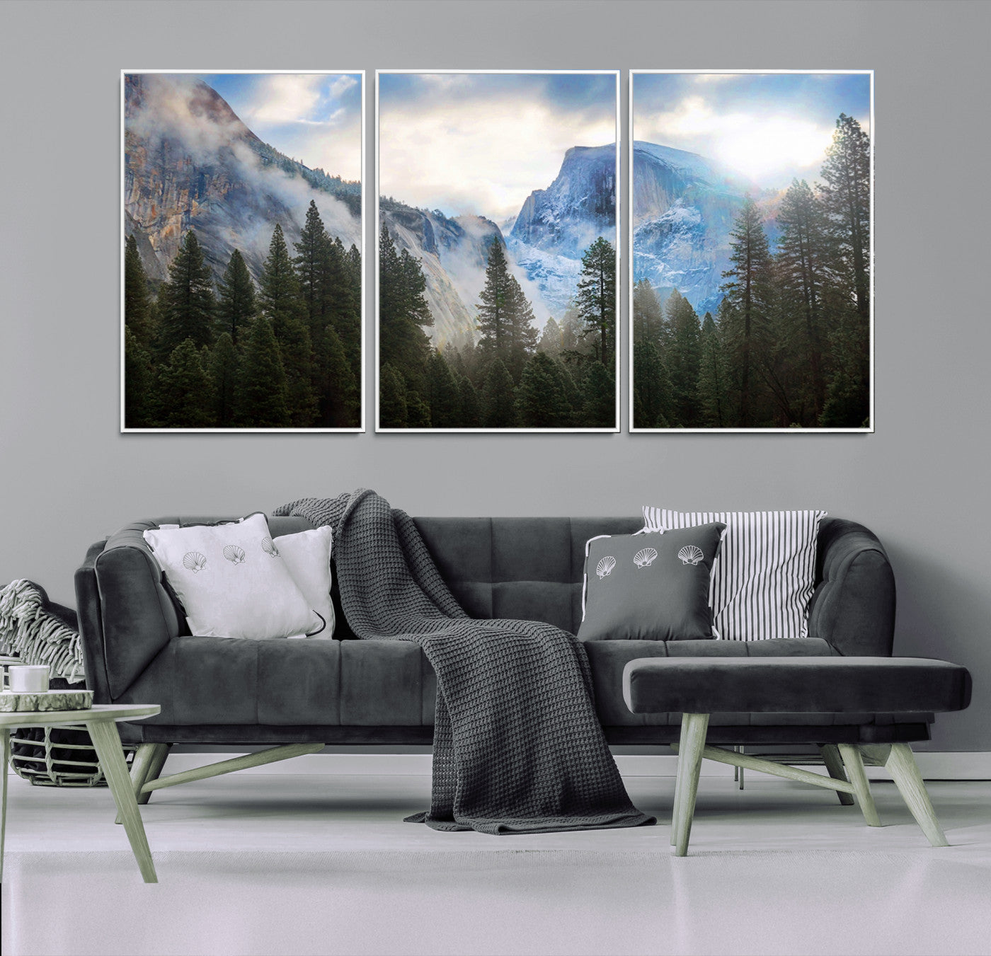 44943-MGV-CV-36X24-Half Dome Yosemite Calinia Wall Art Canvas Print El Capitan