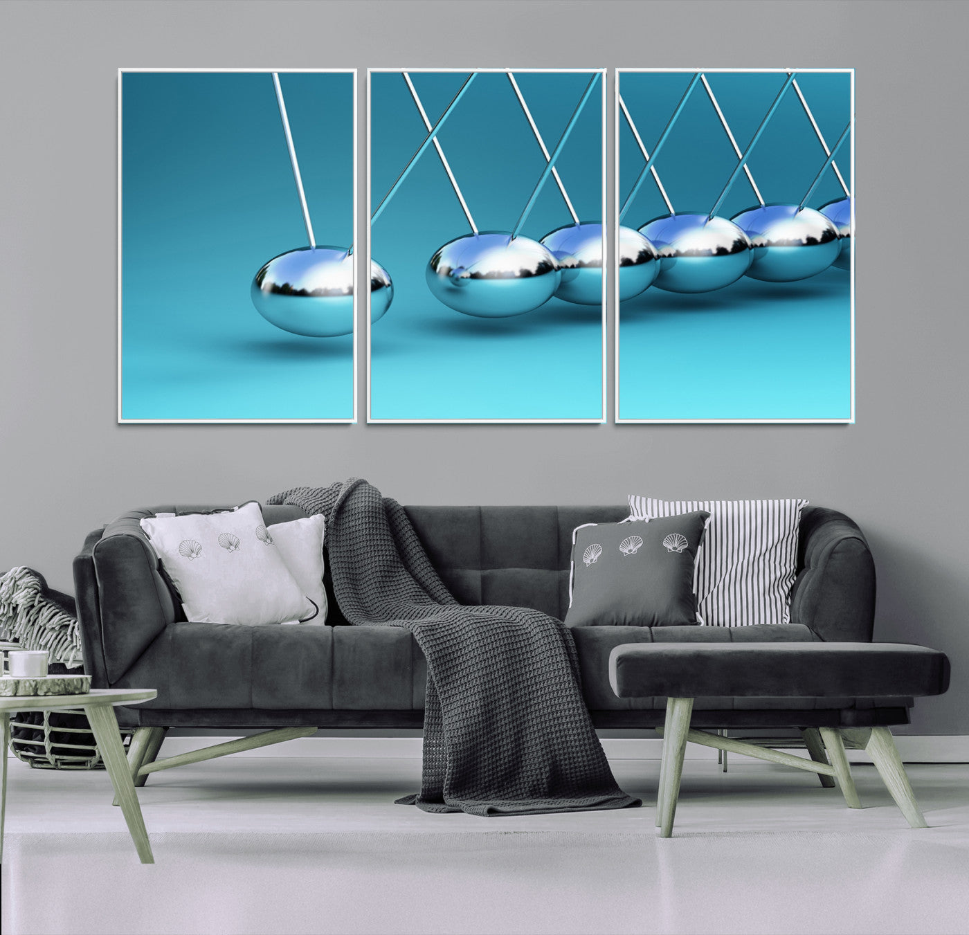 89184-MGV-CV-36X24-Wall Art Newton's Cradle Canvas Print, Framed Newton Cradle Canvas Print