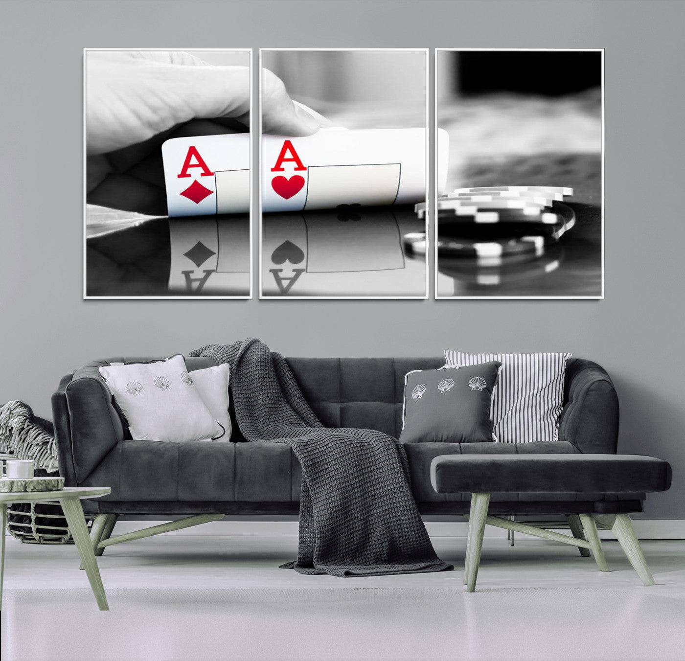 98527-MGV-CV-36X24-Aces Poker Art Poker Game Wall Art Canvas Print