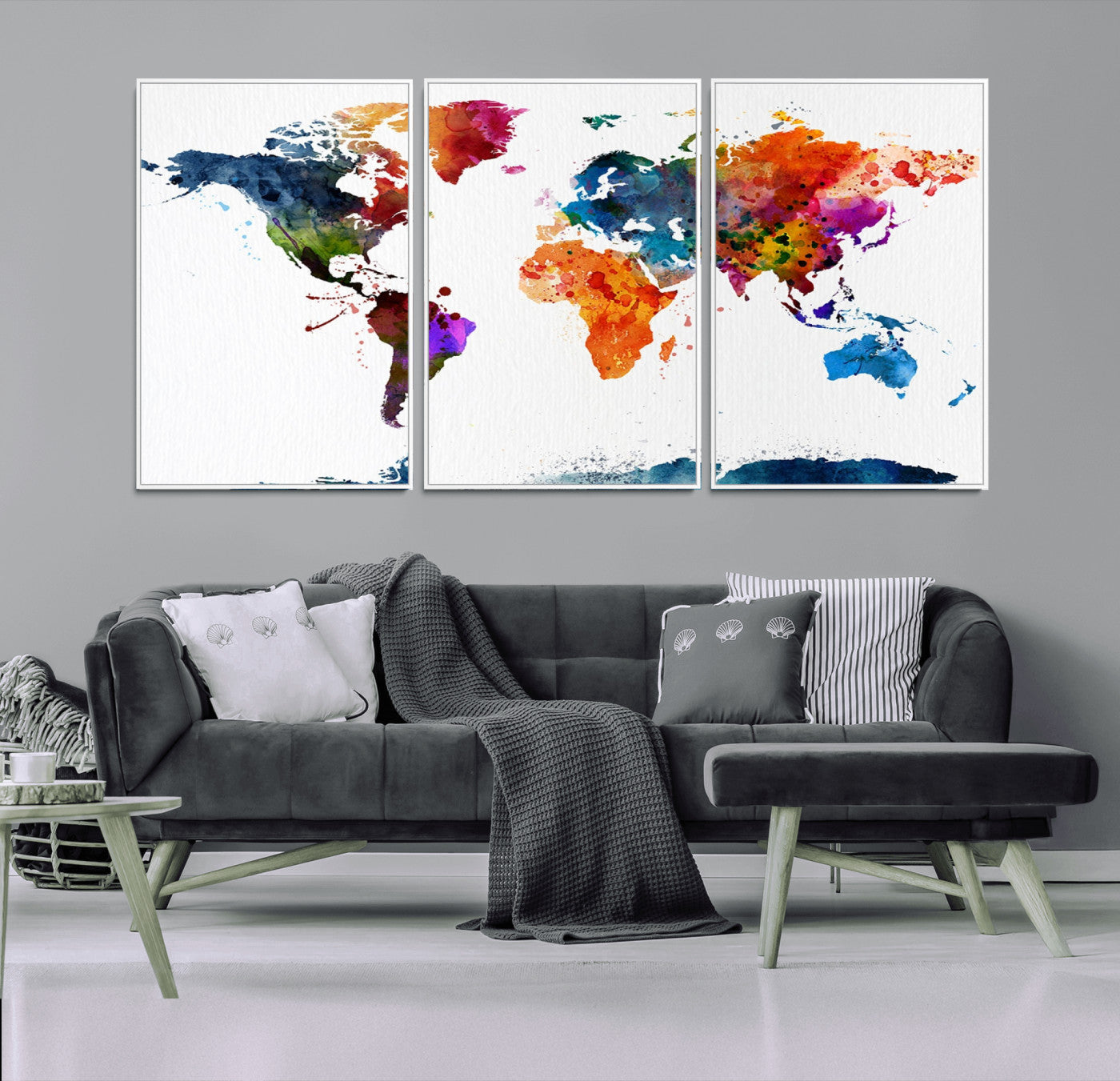 37825-MGV-CV-36X24-Push Pin World Map Canvas Print – Travel Tracker Wall Art for Couples, Perfect Anniversary Gift for Home or Office Decor