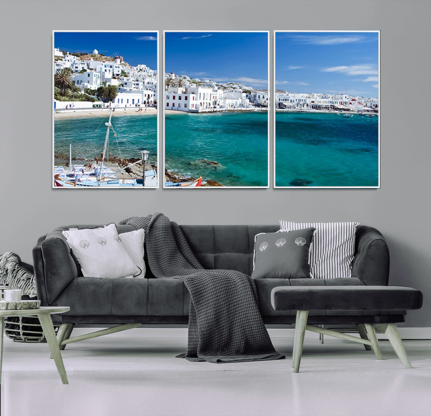MGV-FC-60X30-3P - Santorini Wall Art Canvas Print