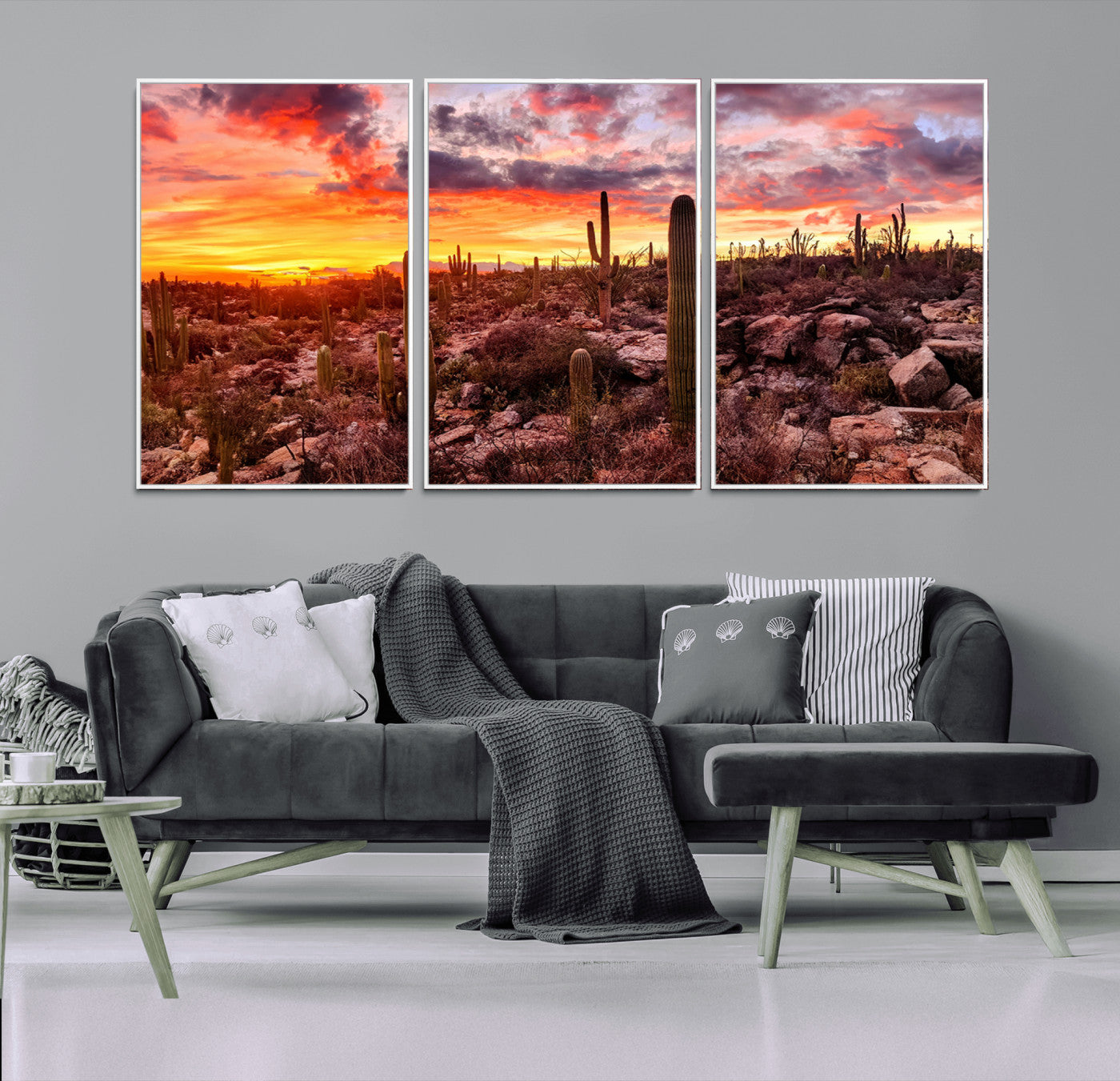 MGV-FC-60X30-3P - Arizona Desert Print, Western Cowboy Wall Art Print
