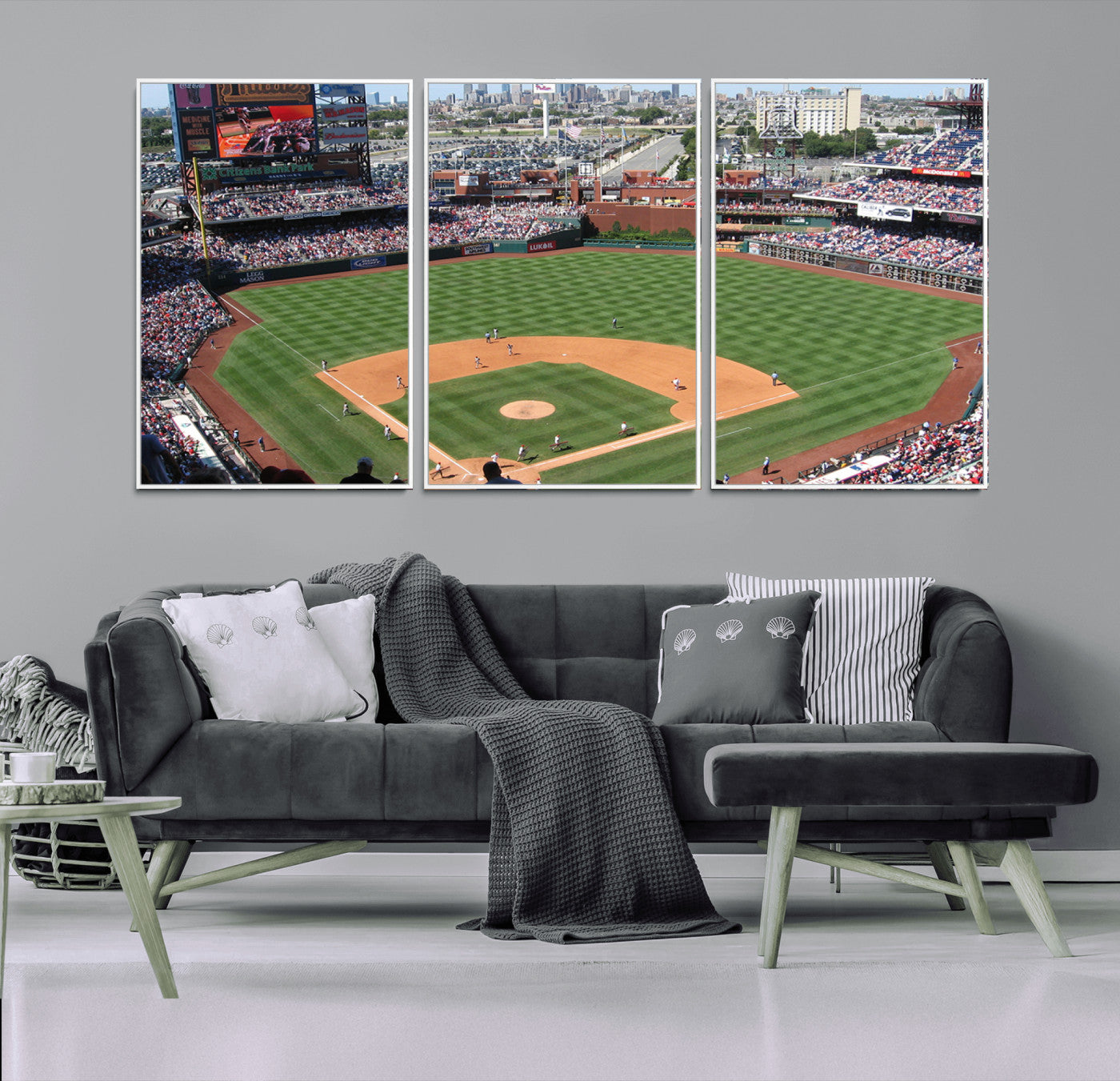 MGV-FC-60X30-3P - Philadelphia Phillies Baseball Team Print - Philadelphia Citizens Bank Park Stadium Wall Art Canvas