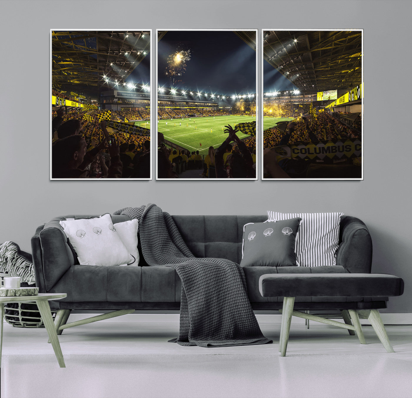 MGV-FC-60X30-3P - Columbus Crew Soccer Team Print - Columbus Crew Stadium Wall Art Canvas Print
