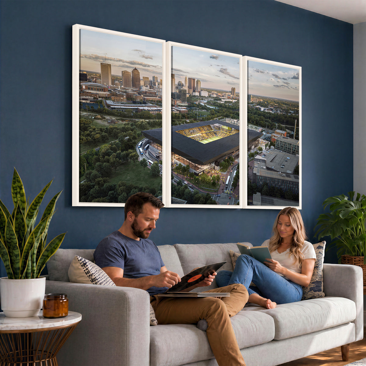 90971-MGV-CV-36X24 - Columbus Crew Soccer Team Print - Columbus Crew Stadium Wall Art, Columbus Crew Soccer Wall Art