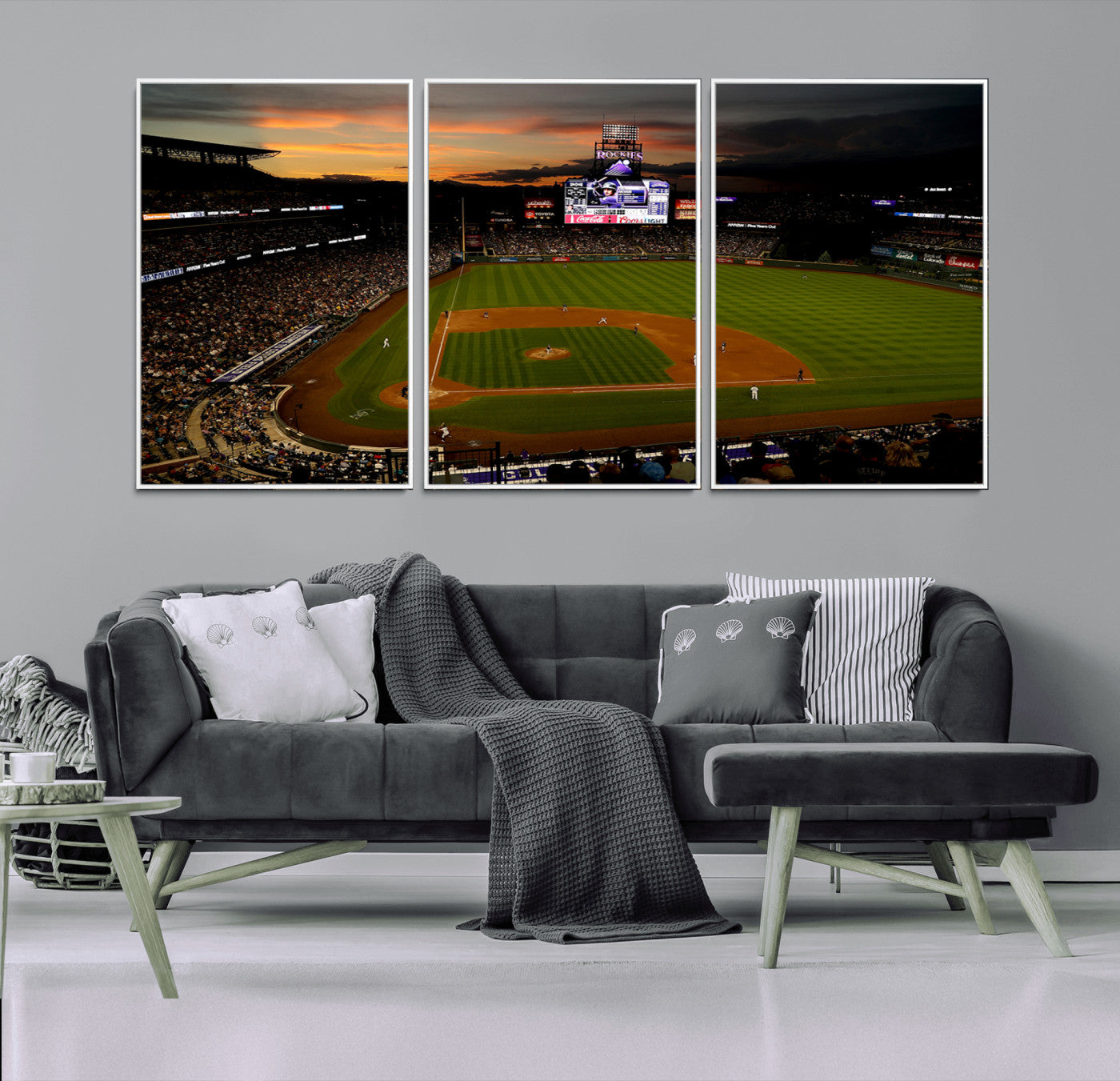 57060-MGV-CV-36X24-Colorado Rockies Coors Field Wall Art Canvas Print - MLB Baseball Stadium