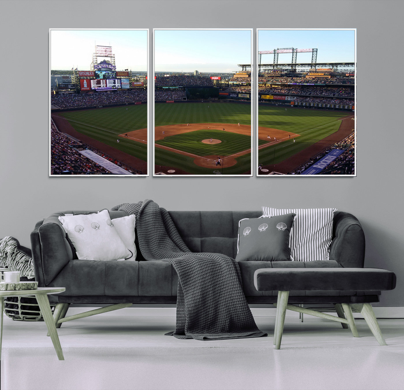 MGV-FC-60X30-3P - Colorado Rockies Coors Field Wall Art Canvas Print - MLB Baseball Stadium