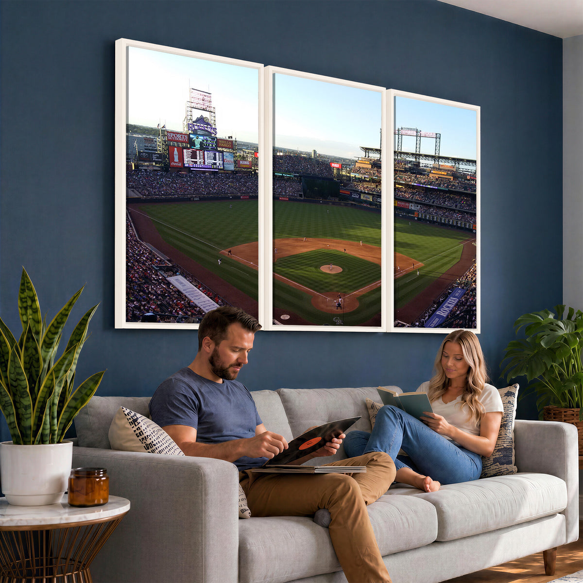 21638-MGV-CV-36X24 - Colorado Rockies Coors Field Wall Art Canvas Print, MLB Baseball Stadium