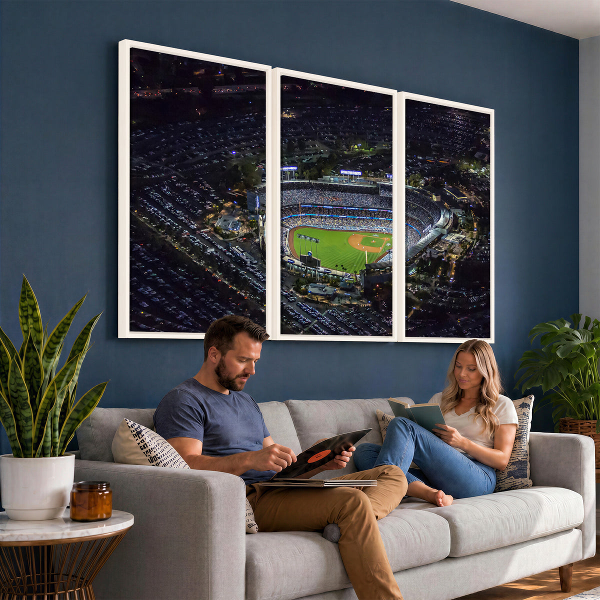 20932-MGV-CV-36X24 - Los Angeles Dodgers Dodger Stadium Wall Art Canvas Print