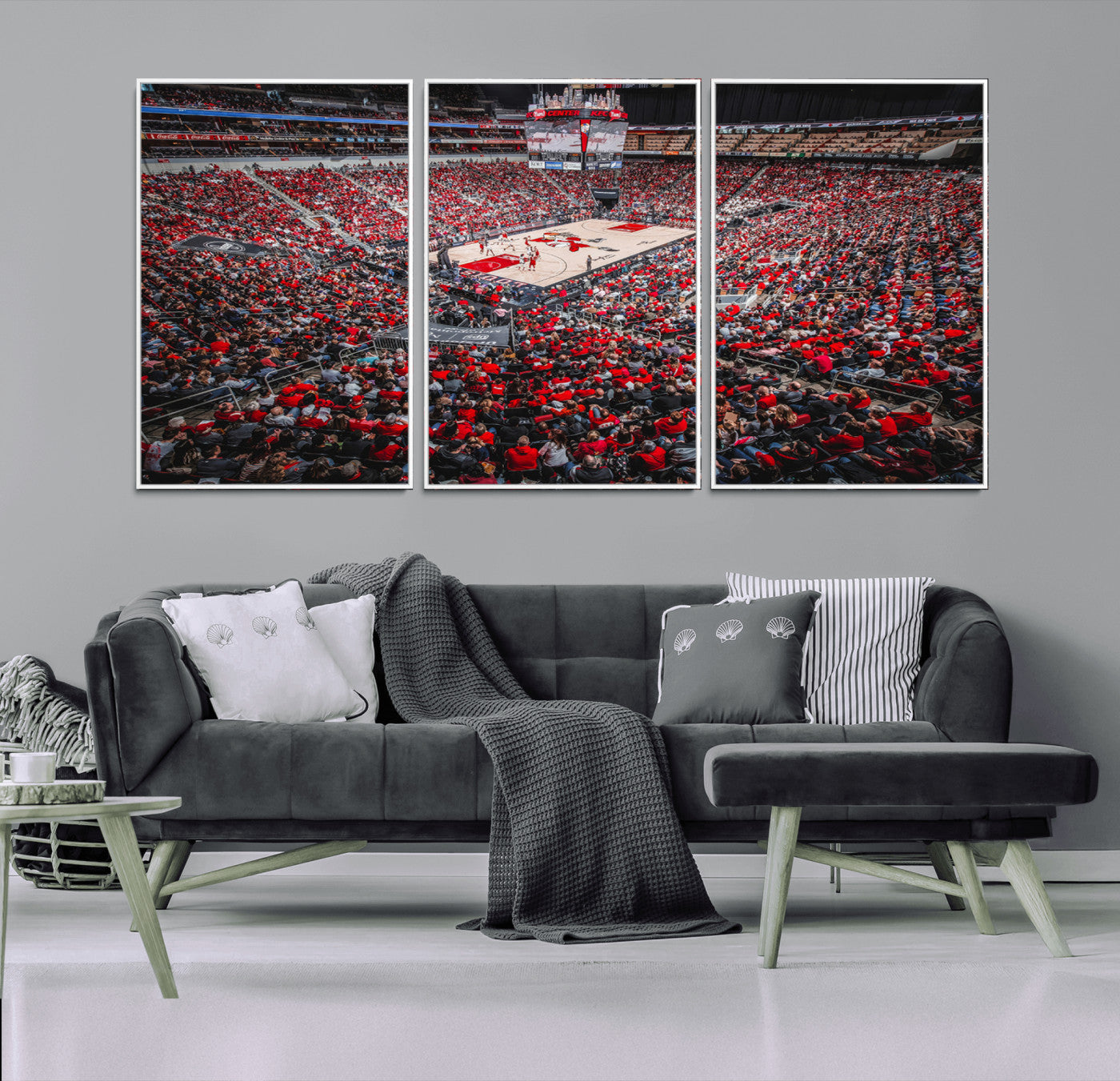 MGV-FC-60X30-3P - Louisville Cardinals Basketball Print Canvas - Louisville KFC Yum Center Arena Wall Art Canvas Print