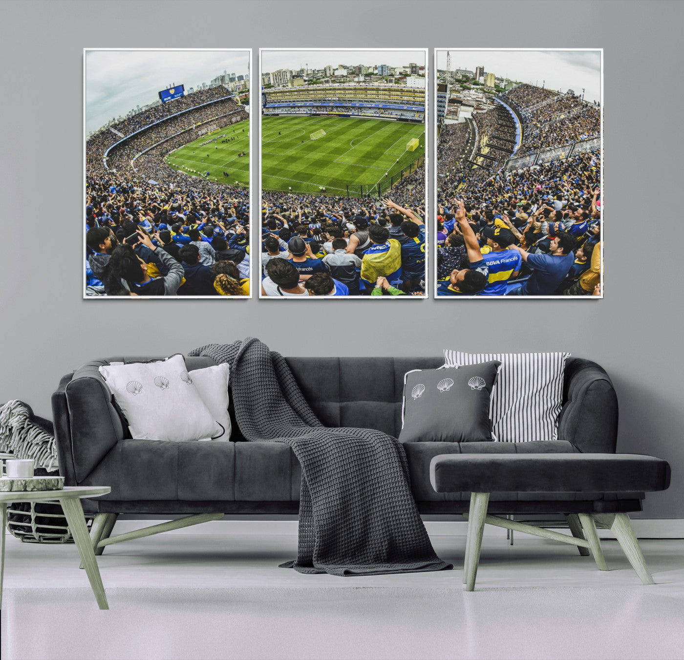 MGV-FC-60X30-3P - Boca Juniors Soccer Team Print Wall Art - Buenos Aires Bombonera Stadium Canvas Print