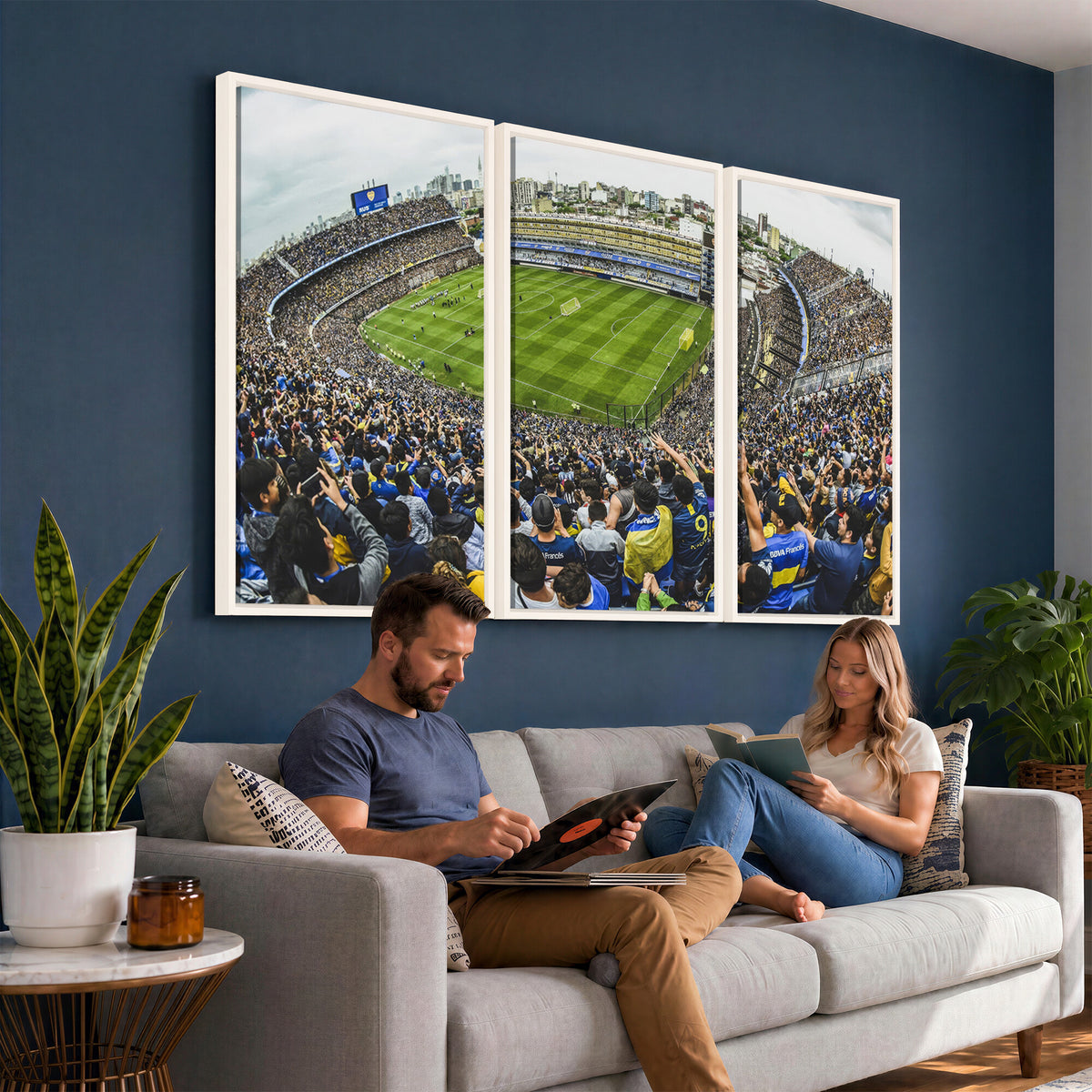 63839-MGV-CV-36X24 - Boca Juniors Soccer Team Print Wall Art, Buenos Aires Bombonera Stadium