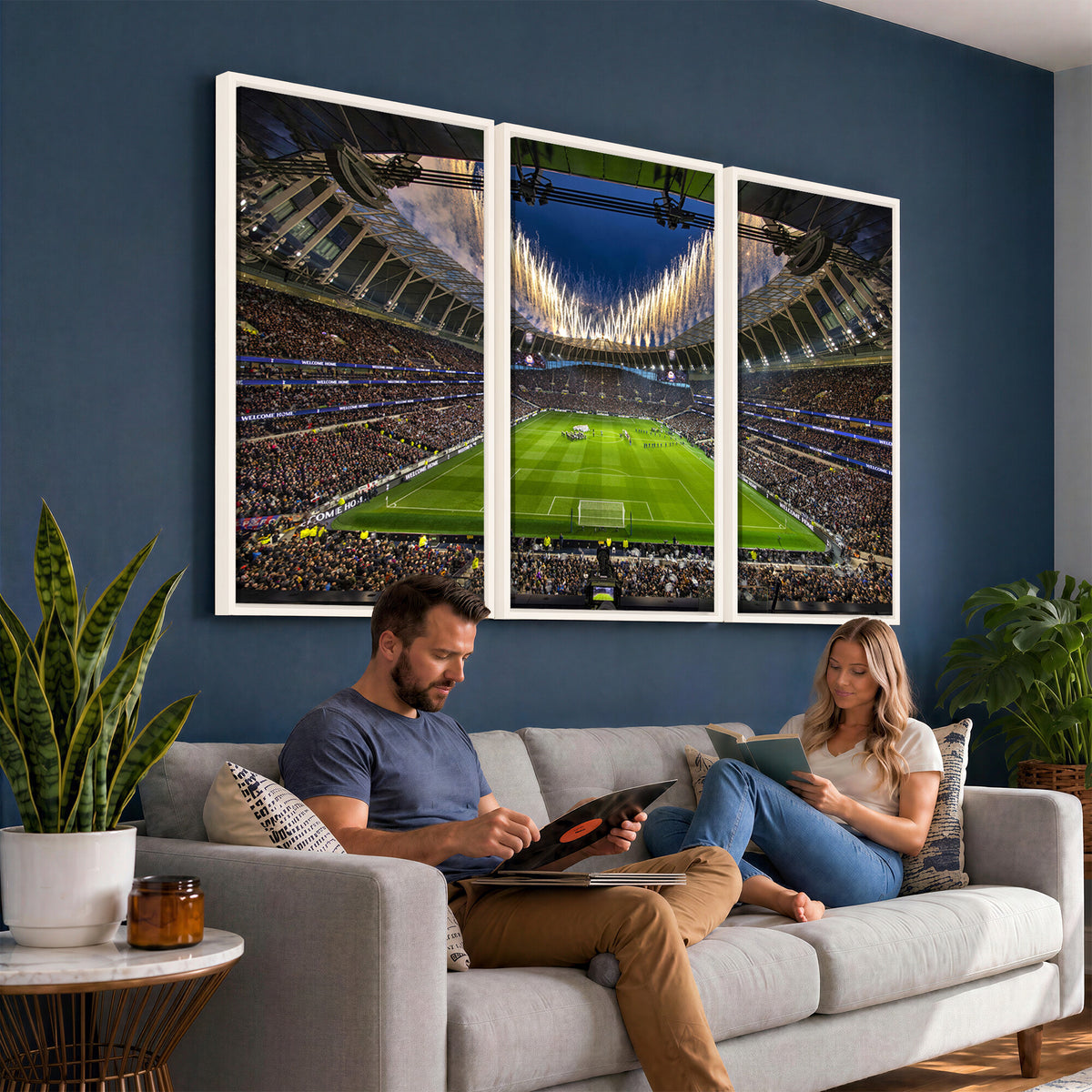 40157-MGV-CV-36X24 - Tottenham Hotspur Football Team Print, London Tottenham Hotspur Stadium Wall Art