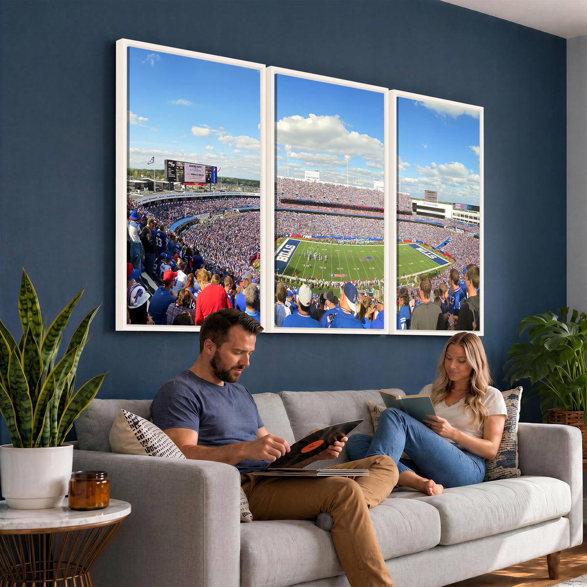 35302-MGV-CV-36X24 - Buffalo Bills NFL Football Team Print, Game Day at Buffalo Highmark Stadium