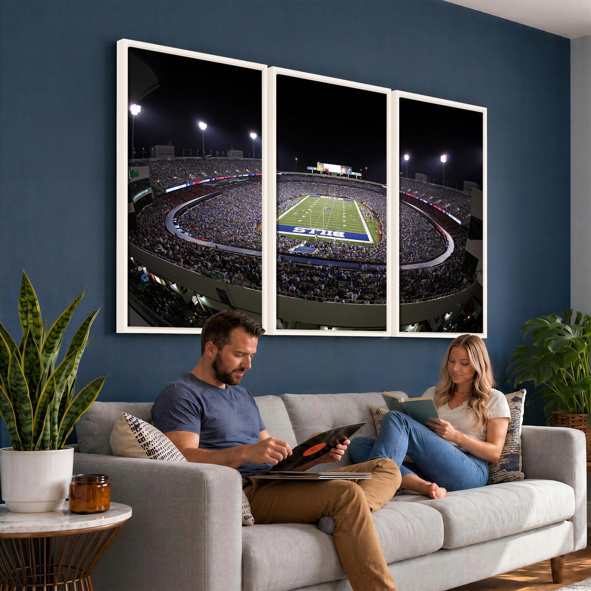 98546-MGV-CV-36X24 - Buffalo Bills NFL Football Team Print, Buffalo Highmark Stadium Wall Art