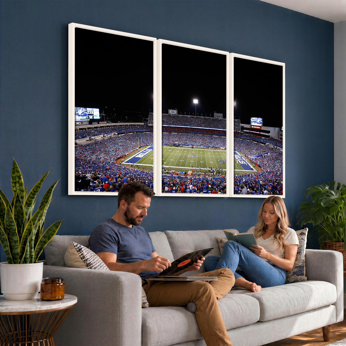 59036-MGV-CV-36X24 - Buffalo Bills Wall Art, Buffalo Bills Stadium Canvas Print for Sports Decor