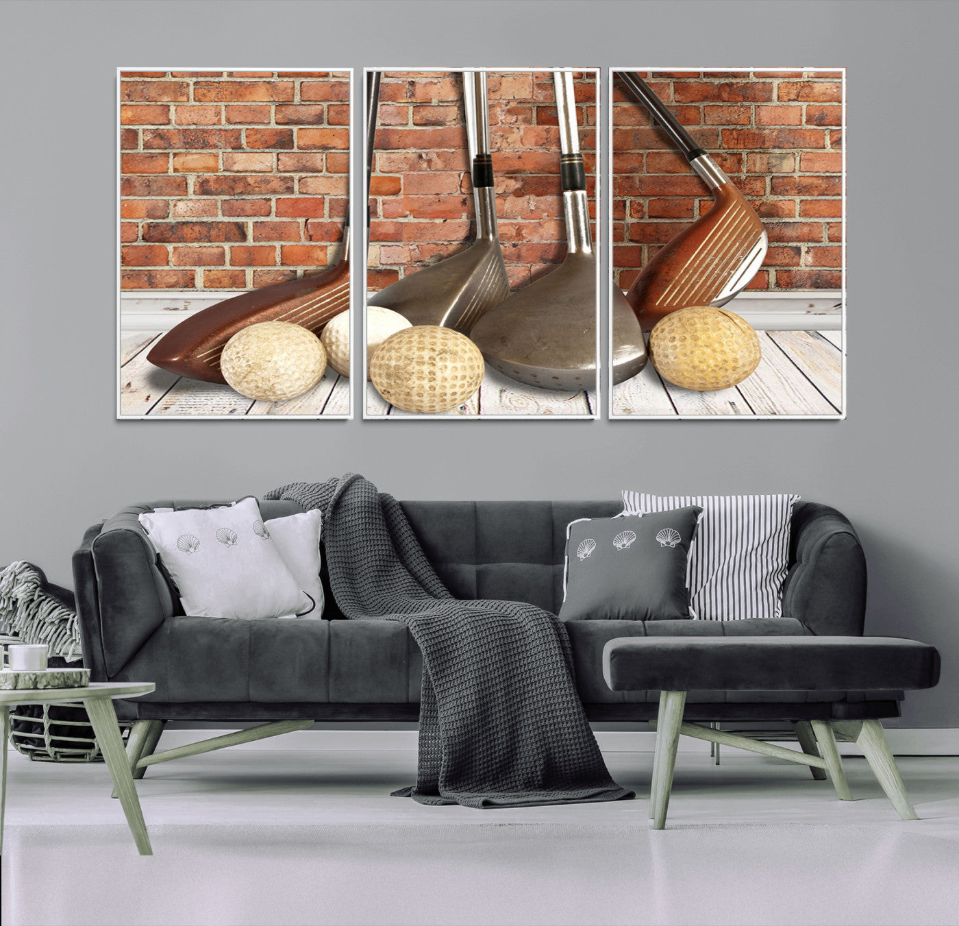 71818-MGV-CV-36X24-Vintage Golf Ball Wall Art Canvas Print | Golf Decor for Man Cave or Office | Ready to Hang and