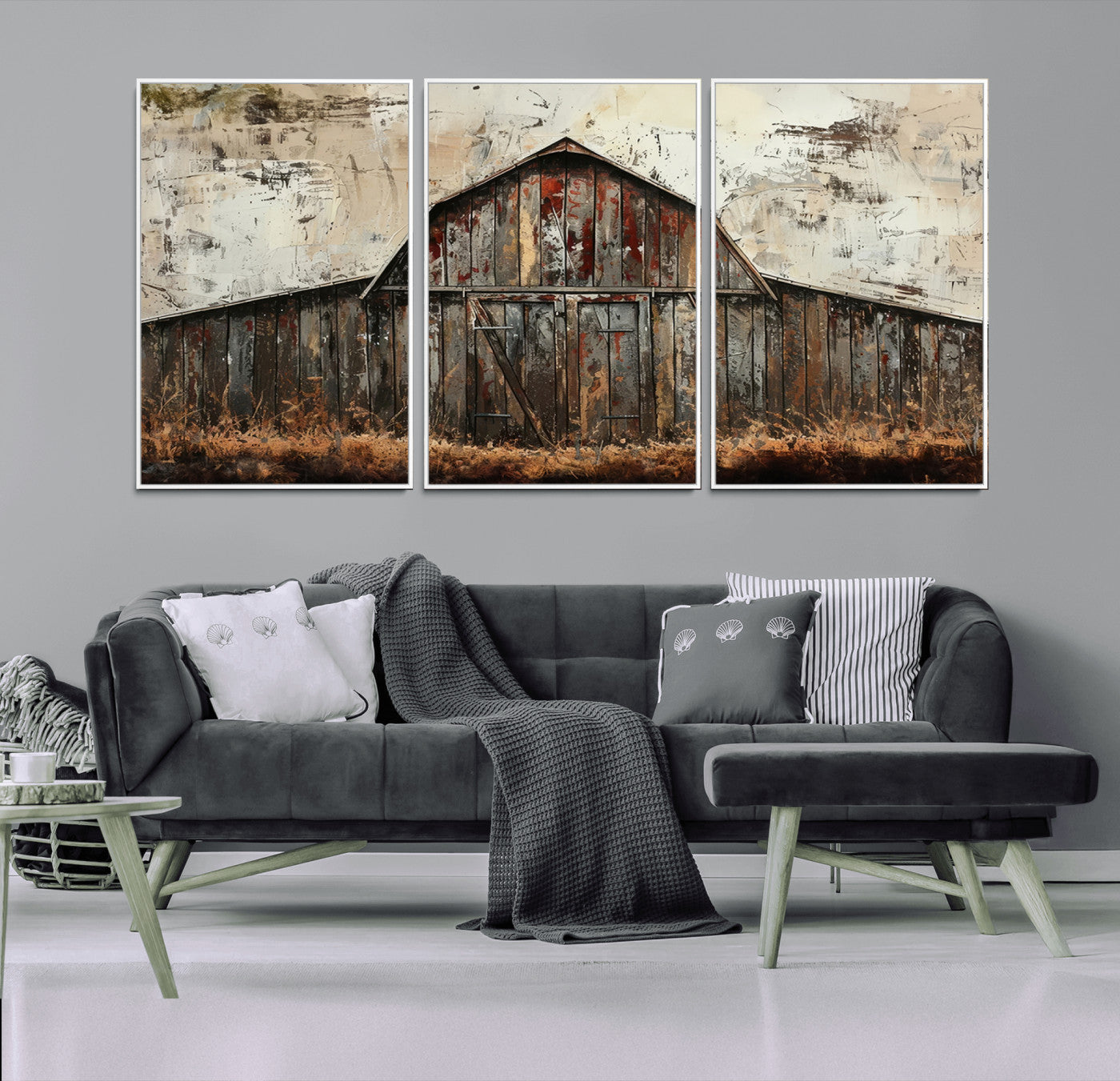 94486-MGV-CV-36X24-Rustic Barn Wall Art | Farmhouse Wall Decor Canvas Print | Ready to Hang Barn Decor for Cabin or