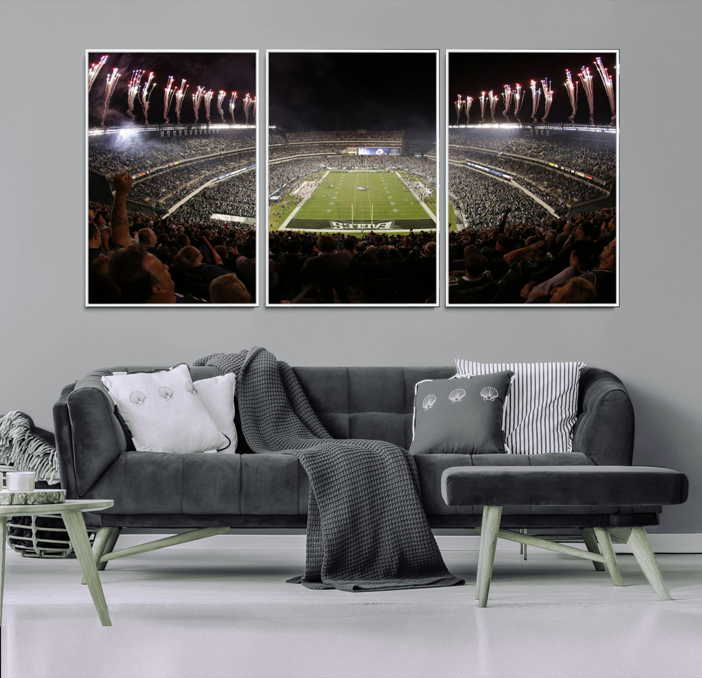 MGV-FC-60X30-3P - Eagles Field Stadium Wall Art - Philadelphia Eagles Football Team Print - Philadelphia Lincoln
