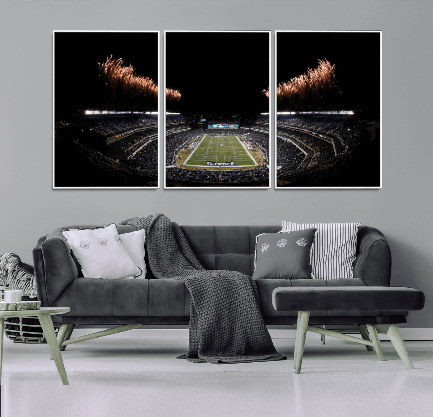 MGV-FC-60X30-3P - Eagles Field Stadium Wall Art | Philadelphia Eagles Football Team Print - Philadelphia Lincoln