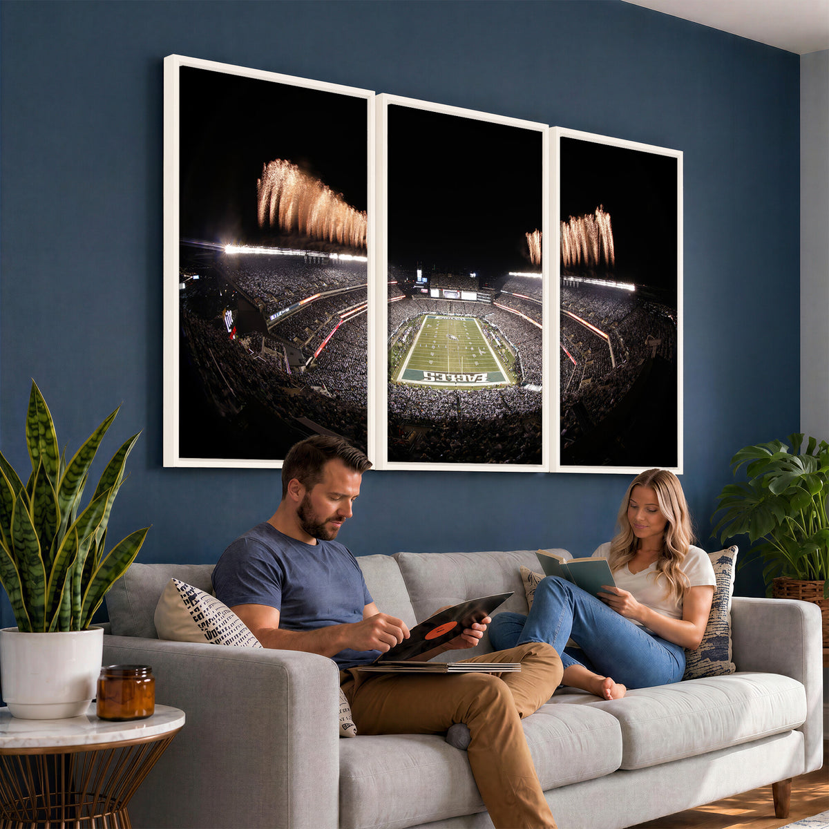 48893-MGV-CV-36X24 - Eagles Field Stadium Wall Art, Lincoln Financial Field