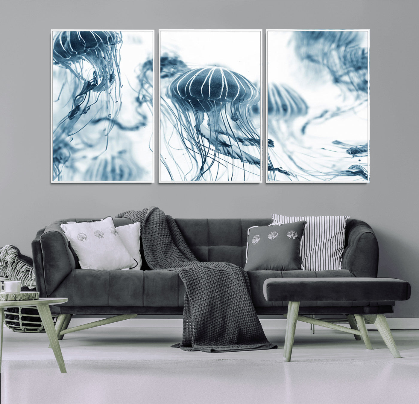 MGV-FC-60X30-3P - Abstract Jellyfish Canvas Print Wall Art