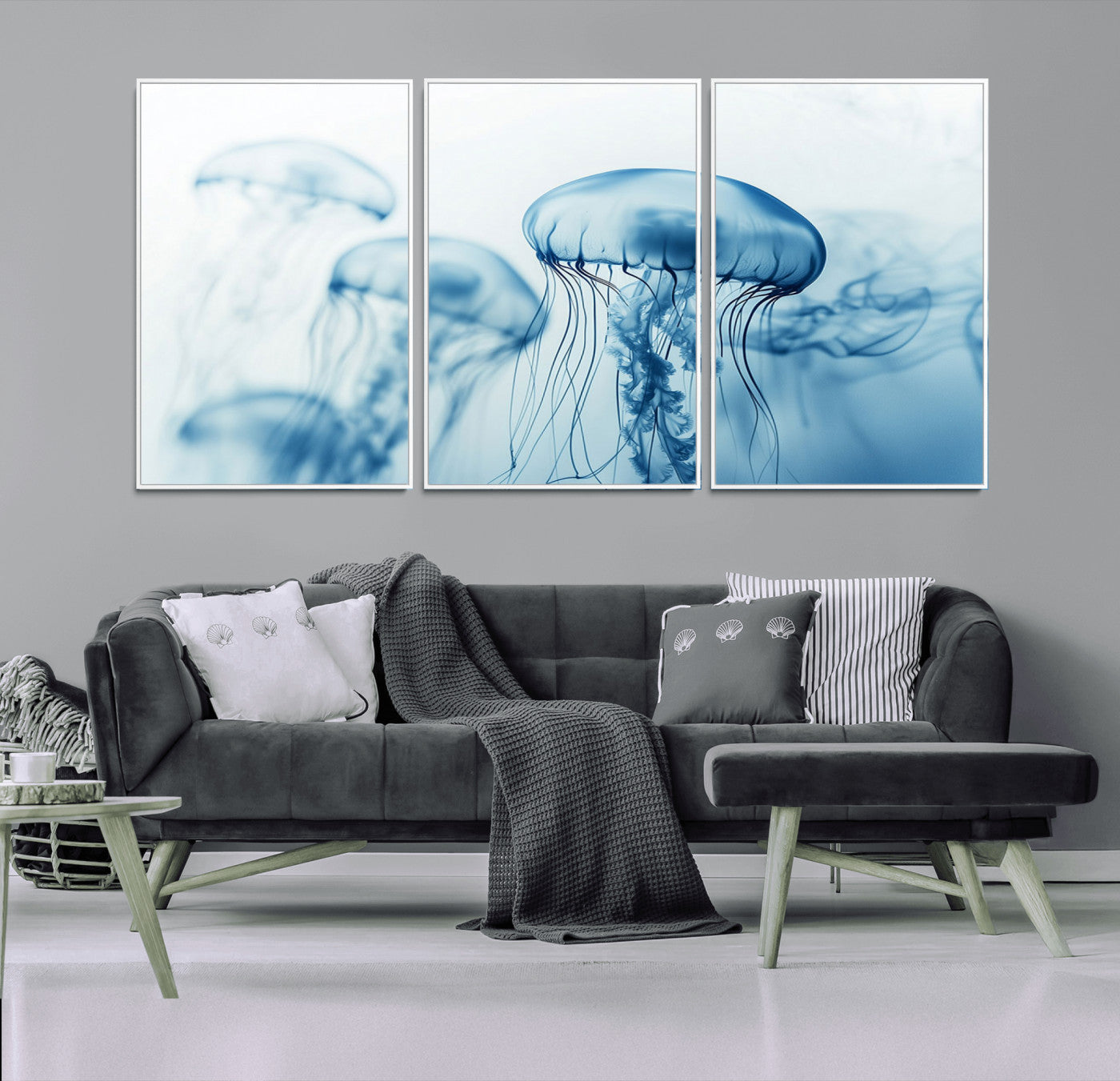 87333-MGV-CV-36X24-Blue Jellyfish Wall Art Canvas Print