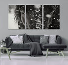 73281-MGV-FC-60X30-3P_White-Winter Horse Snow Wall Art Canvas Print