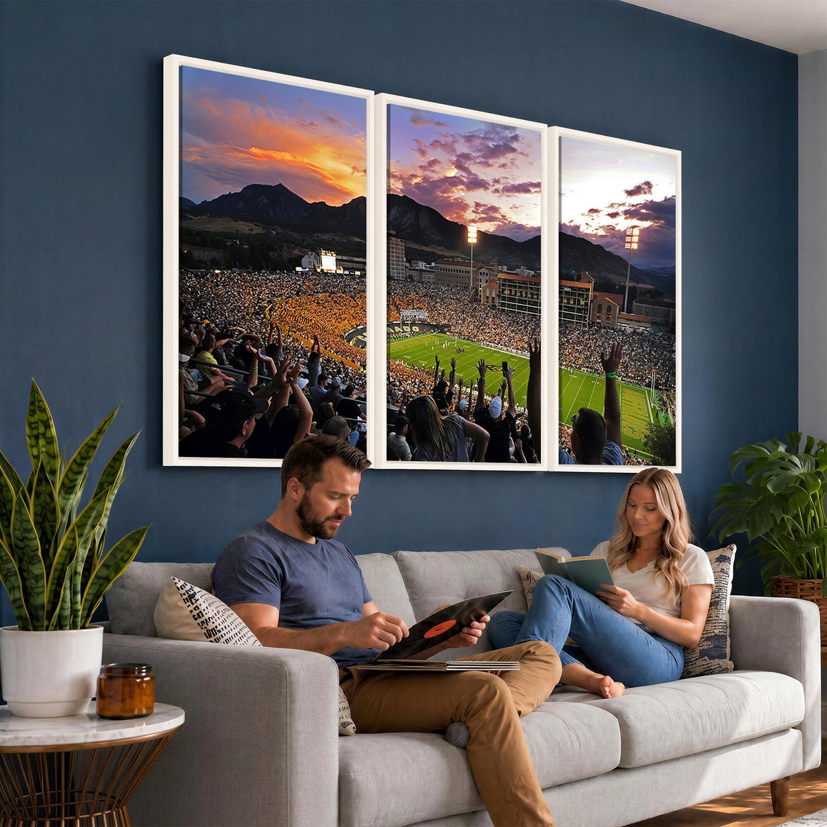 52579-MGV-CV-36X24 - Folsom Field, University of Colorado Buffaloes Football, Framed and Ready to Hang