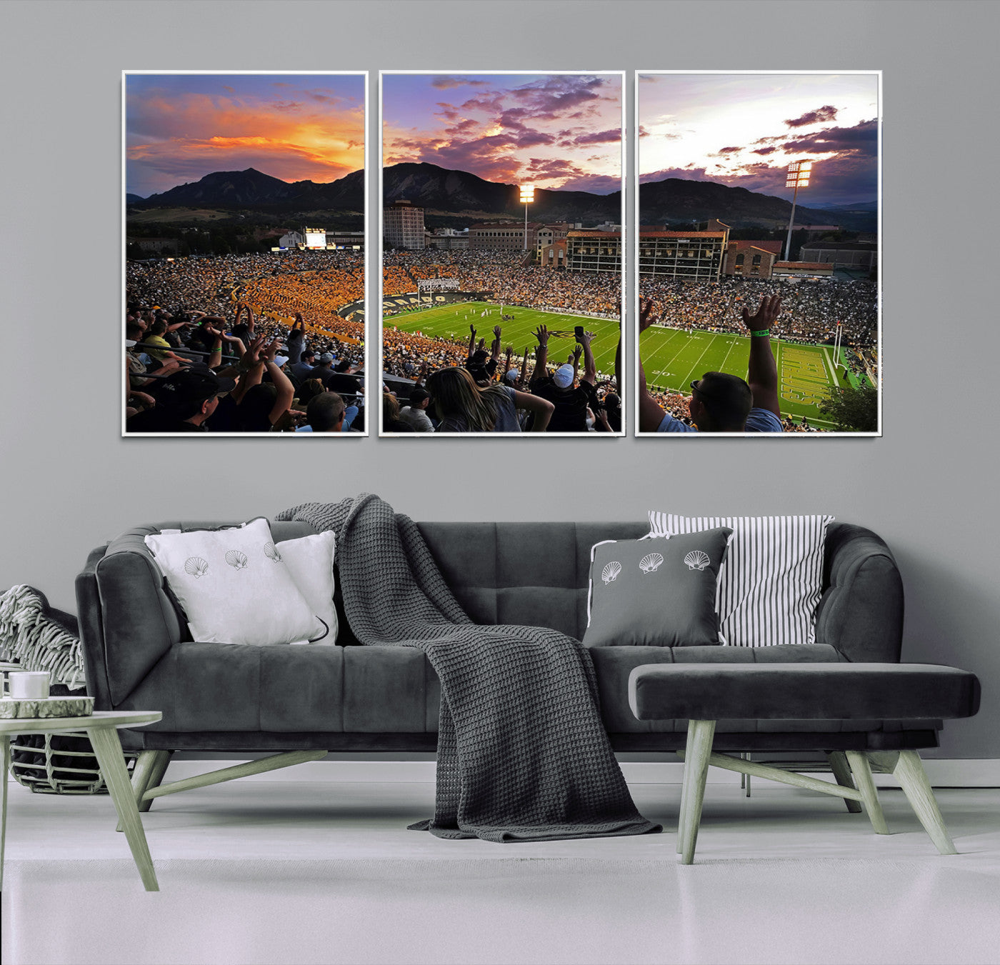 MGV-FC-60X30-3P - Folsom Field - University of Colorado Buffaloes Football Stadium Wall Art, Colorado Buffaloes Wall