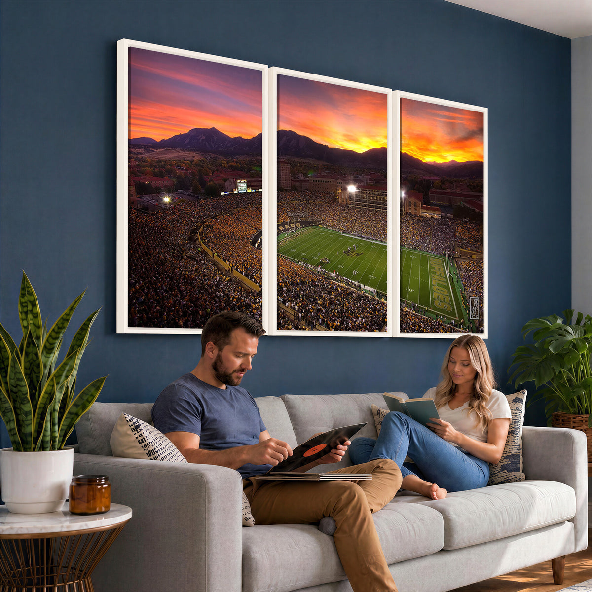 84649-MGV-CV-36X24 - Folsom Field, University of Colorado Buffaloes Football, Extra Large Game Room Wall Decor